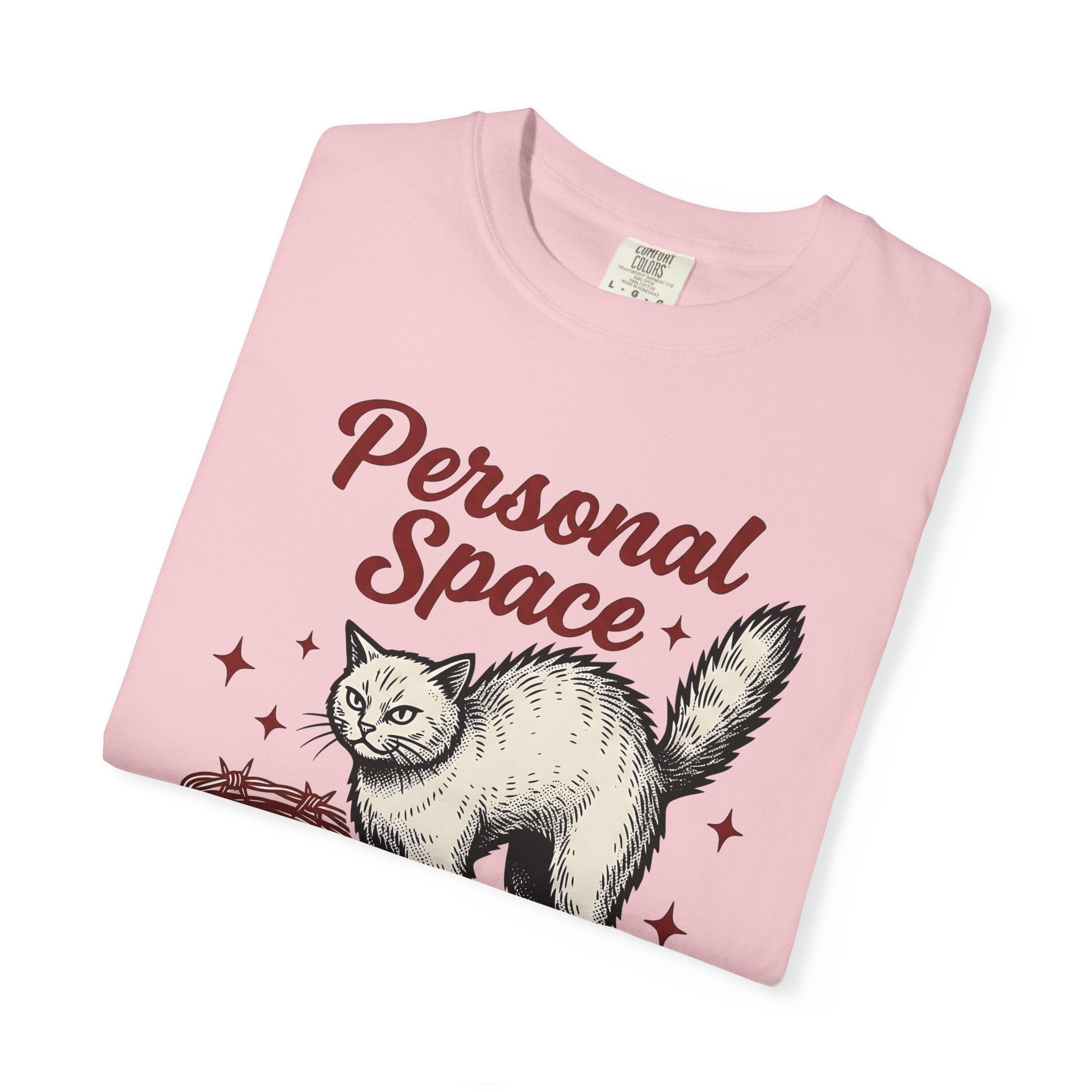 Angry Cat Shirt Cat Humor Gift Women Vintage Tee Kitty T-Shirt Feline Fan Retro Tshirt Funny Graphic Hand Drawn Stars Tshirt