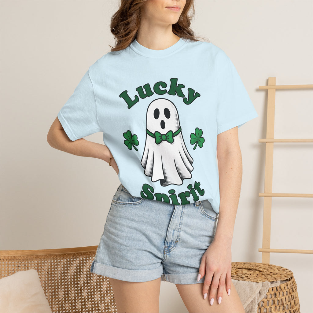 Apparition Clover Shirt St Patrick's Day Satire Gift Women Sketch Tee Shamrock T-Shirt Luck Fan Doodle Tshirt Parody Graphic Line Art Ribbon