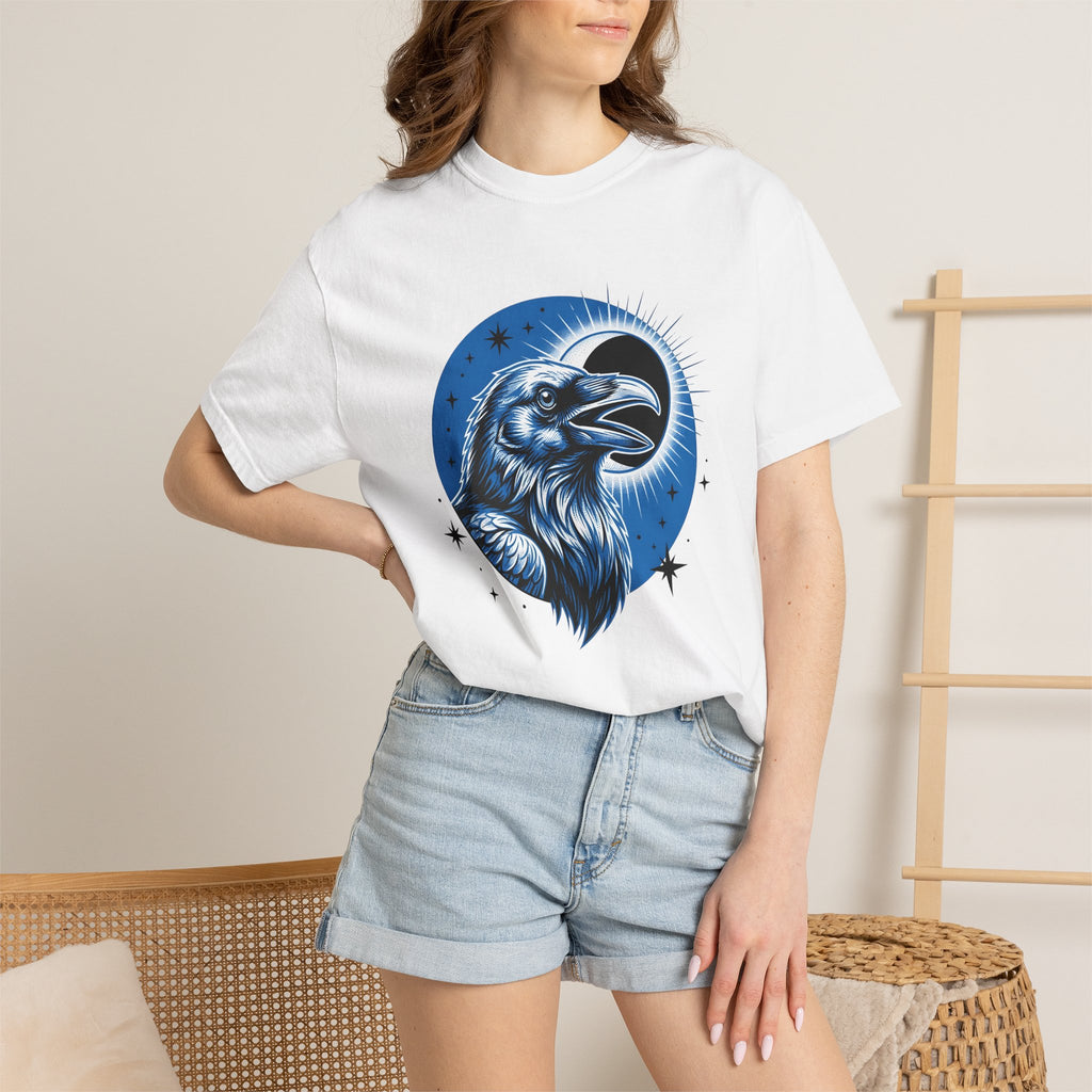 Black Bird Shirt Boho Chic Dark Gift Women Esoteric Tee Raven T-Shirt Bohemian Fan Occult Tshirt Gothic Graphic Antique Night Orb Tshirt