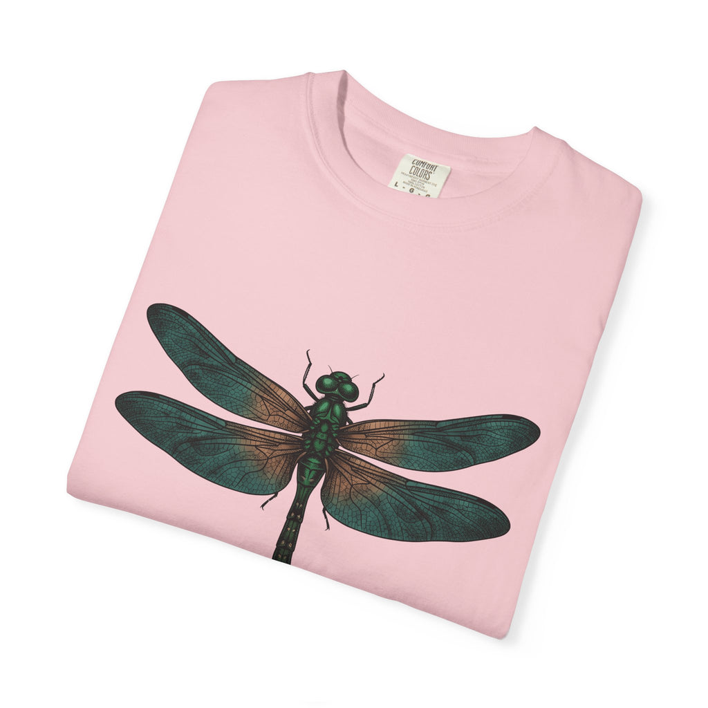 Dragonfly Shirt Animals Outdoors Gift Women Hand Drawn Tee Damselfly T-Shirt Wildlife Enthusiast Illustrated Graphic Outdoorsy Graphic