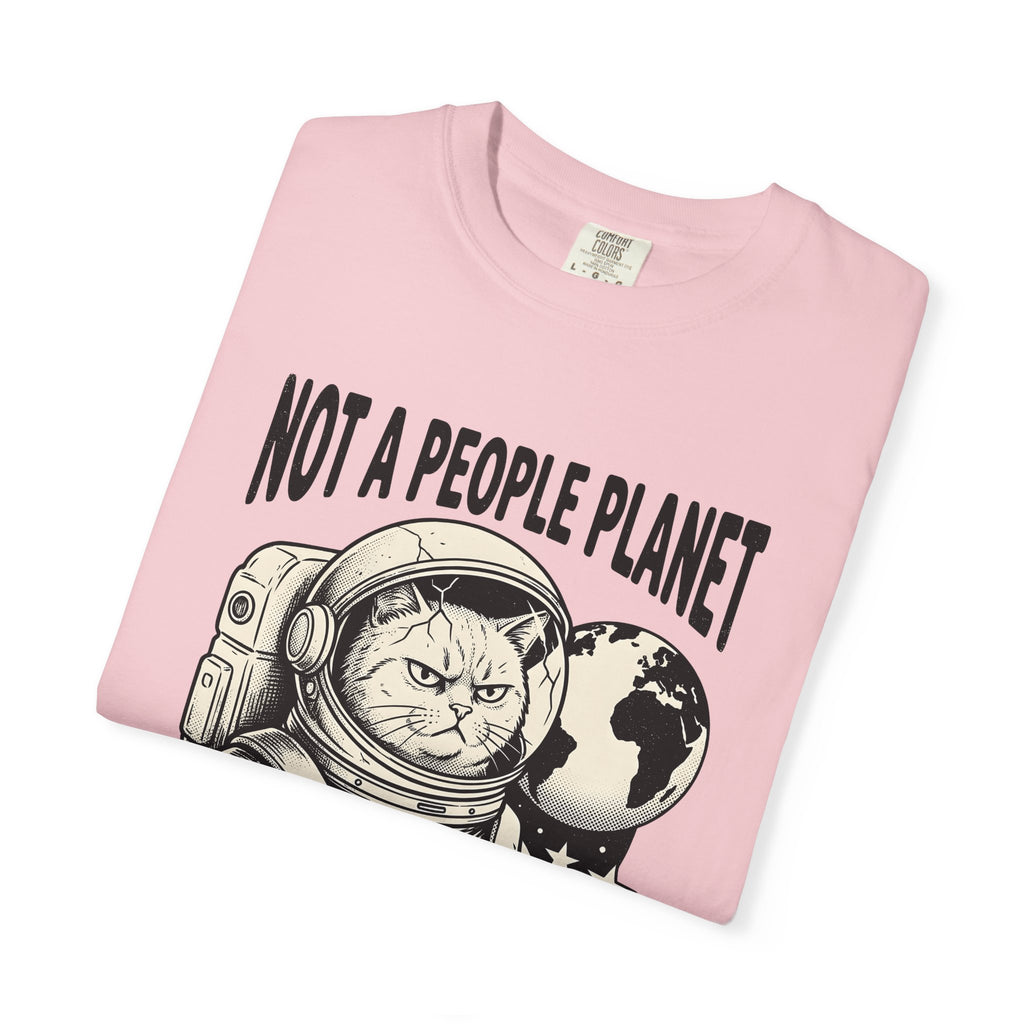 Astronaut Cat Shirt Cat Space Gift Women Bold Graphic Tee Space Cat T-Shirt Cat Fan Cosmic Tshirt Galaxy Graphic Vintage Stars Tshirt