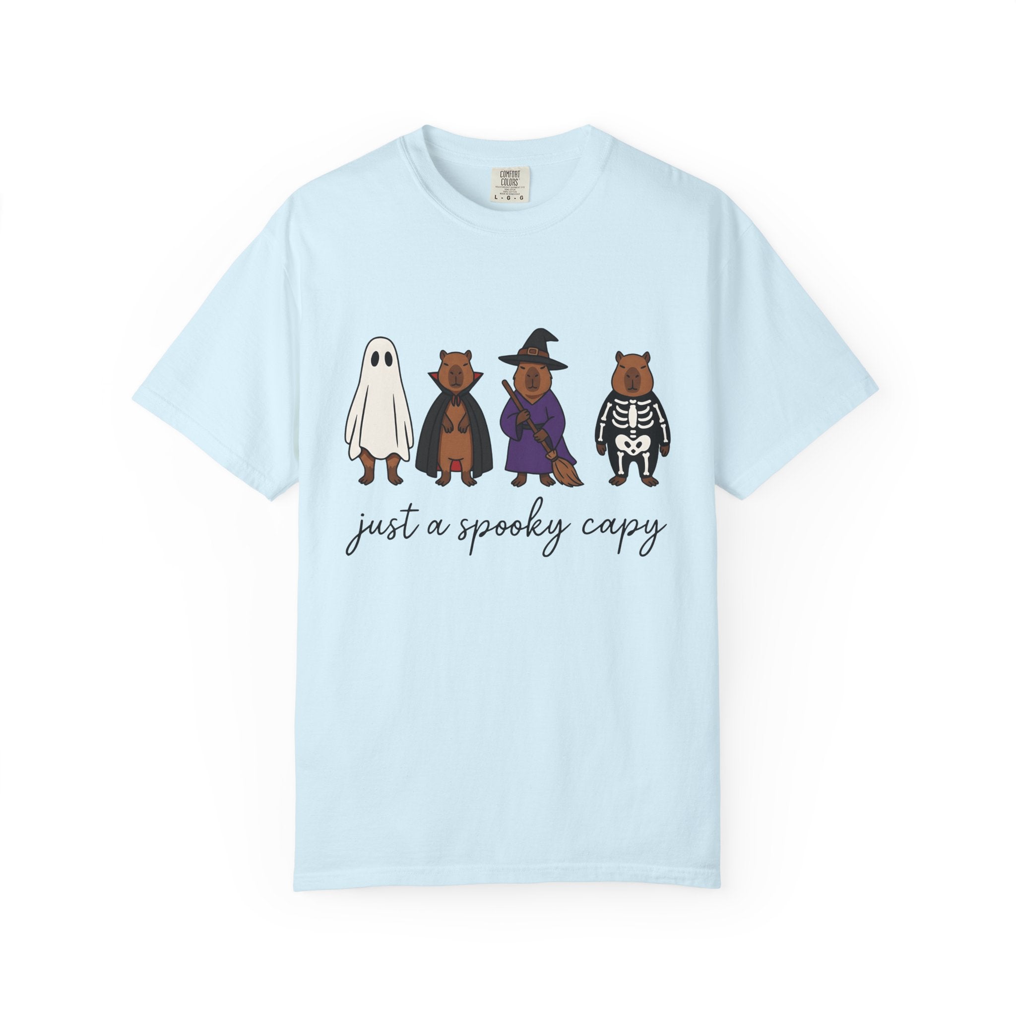 Capybara Outfits Shirt Halloween Pet Gift Women Adorable Tee Rodent T-Shirt Horror Fan Cute Tshirt Animal Graphic Comic Wizard Hat Tshirt