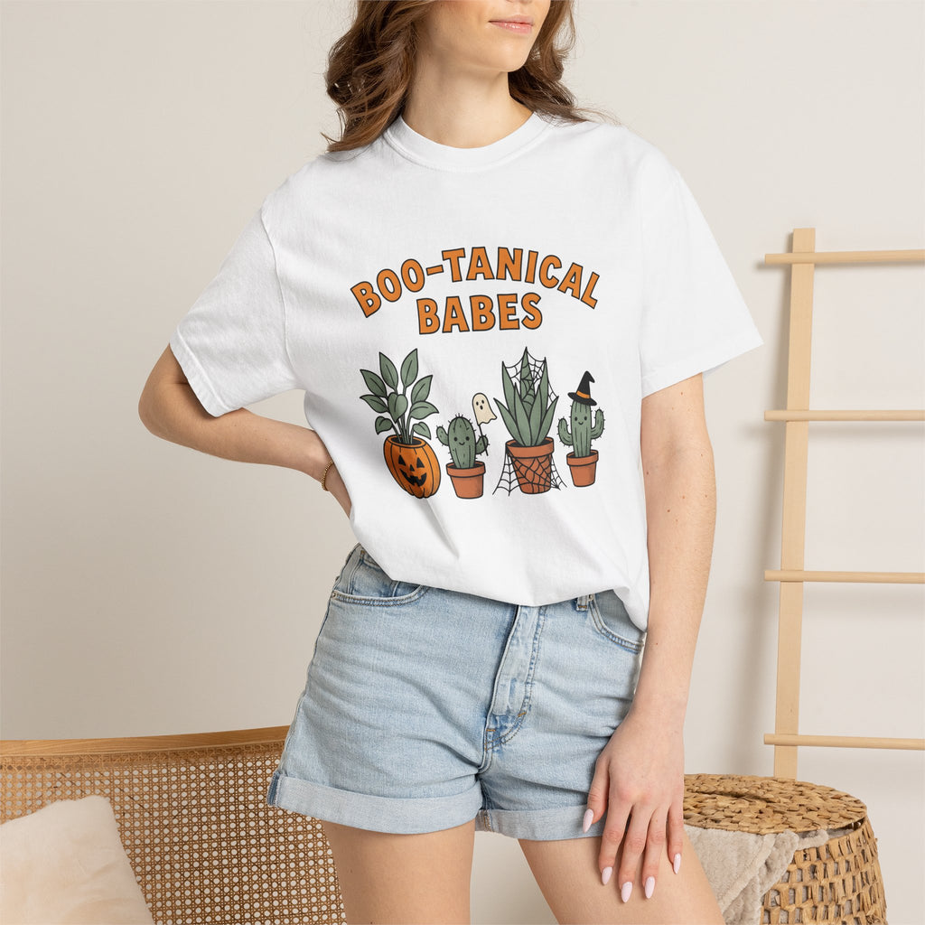 Spooky Cactus Shirt Halloween Succulent Gift Women Comic Tee Cactus T-Shirt Halloween Fan Cartoon Tshirt Succulent Graphic Retro Jack O