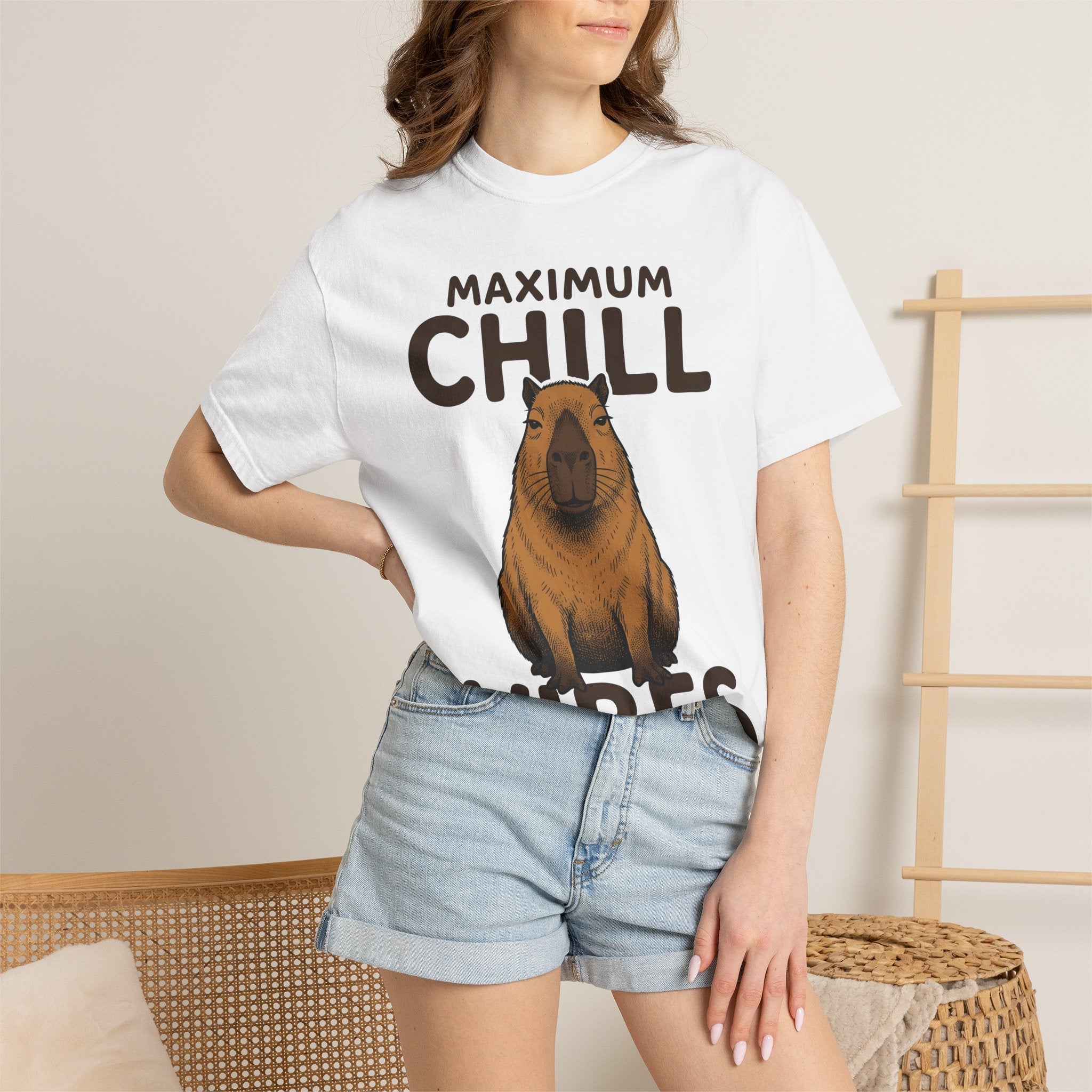 Capybara Shirt Cottagecore Fauna Gift Women Cartoon Tee Rodent T-Shirt Homesteader Fan Comic Tshirt Wildlife Graphic Rustic Beast Tshirt