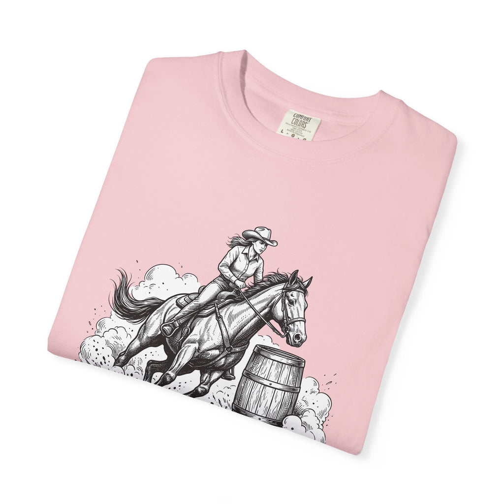 Equestrian Rider Shirt Cowgirl Country Gift Women Old School Tee Horseback Rider T-Shirt Cowgirl Fan Rodeo Tshirt Rural Graphic Ink Drawing
