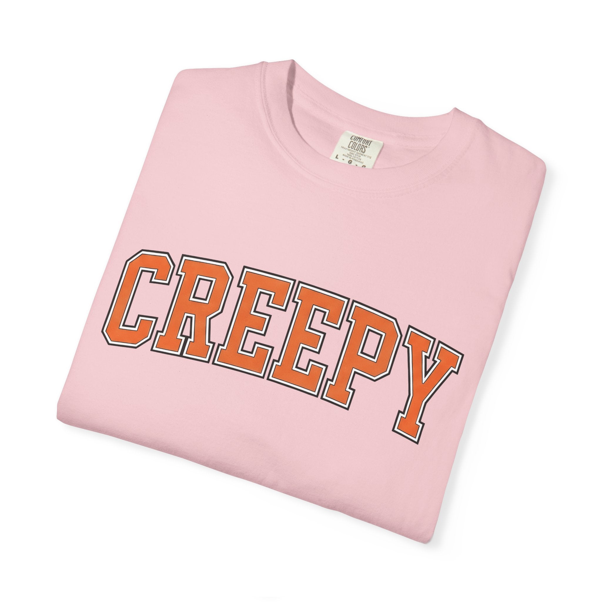 College Letters Shirt Halloween Eerie Gift Women Thick Tee Initials T-Shirt Horror Fan Chunky Tshirt Spooky Graphic Old School Highlighted