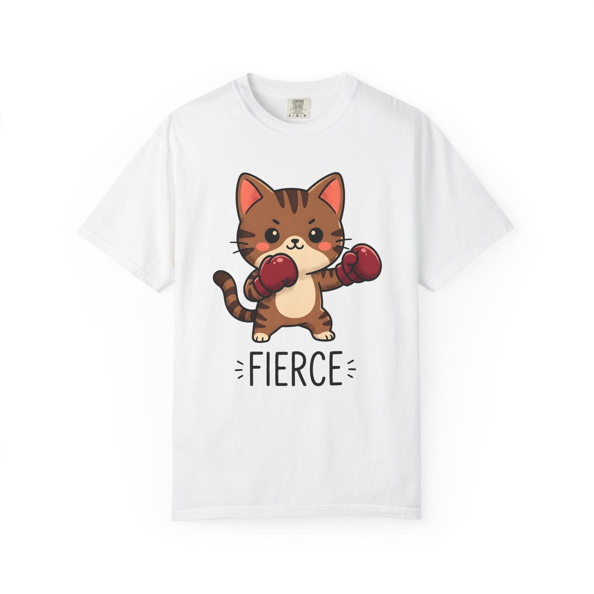 Boxing Kitty Shirt Cat Wildlife Gift Women Charming Tee Boxing Cat T-Shirt Cat Fan Feline Graphic Tshirt Animal Illustration Animation