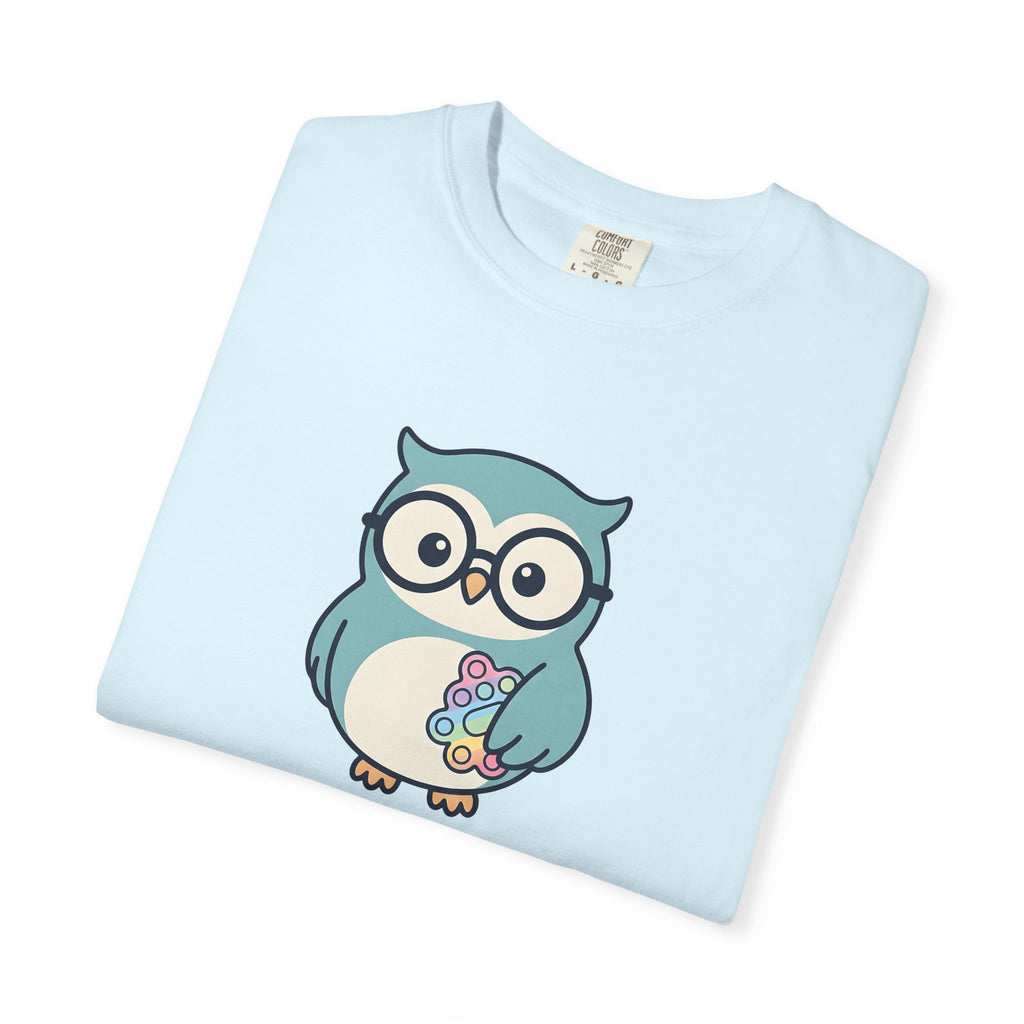 Owl Glasses Shirt Teachers Education Gift Women Cute Tee Spectacles T-Shirt Educator Enthusiast Kawaii Tshirt Learning Graphic Cartoon