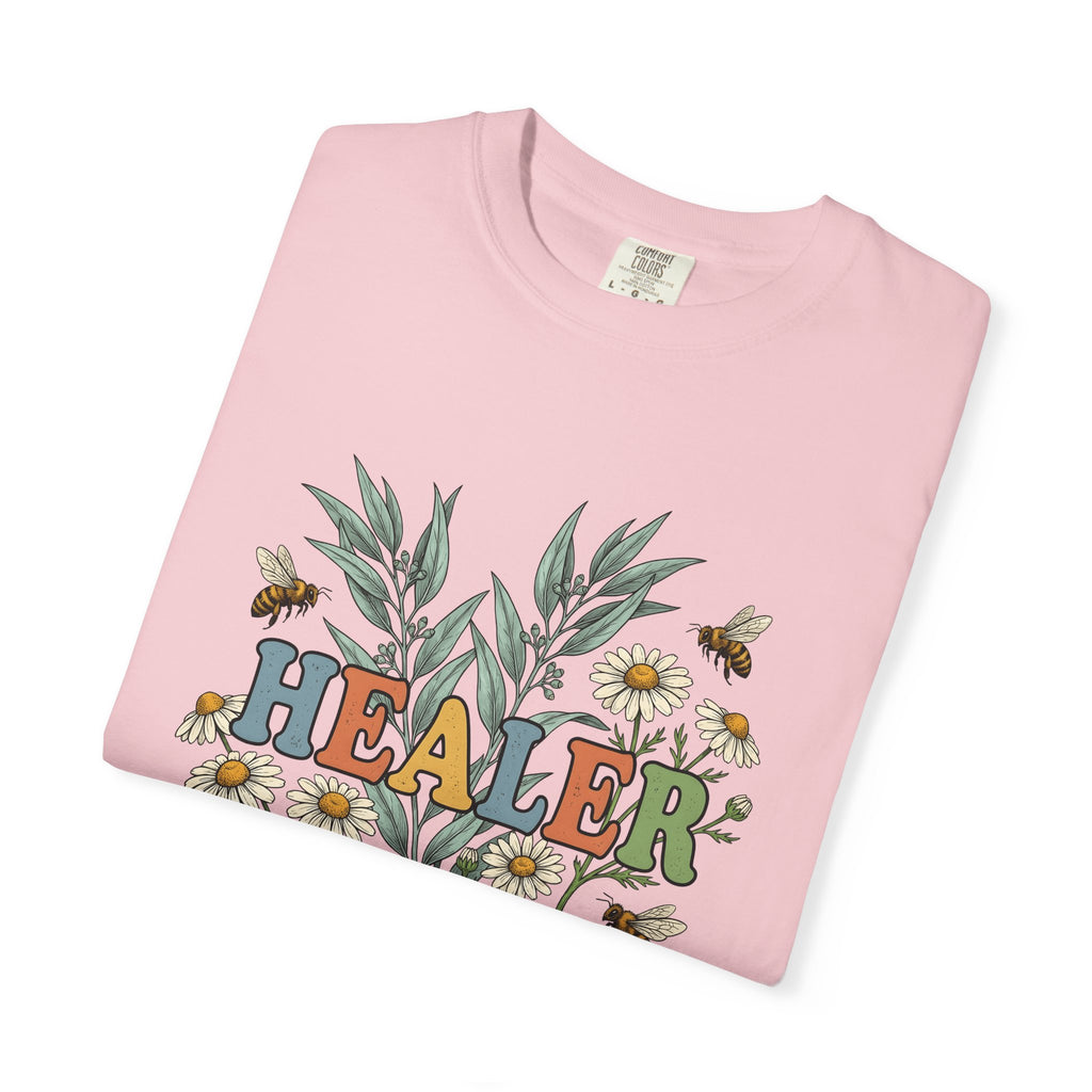 Wildflower Blossoms Bees Shirt Nurses Fitness Gift Women Line Art Tee Wildflowers T-Shirt Nurse Enthusiast Illustration Design Classic