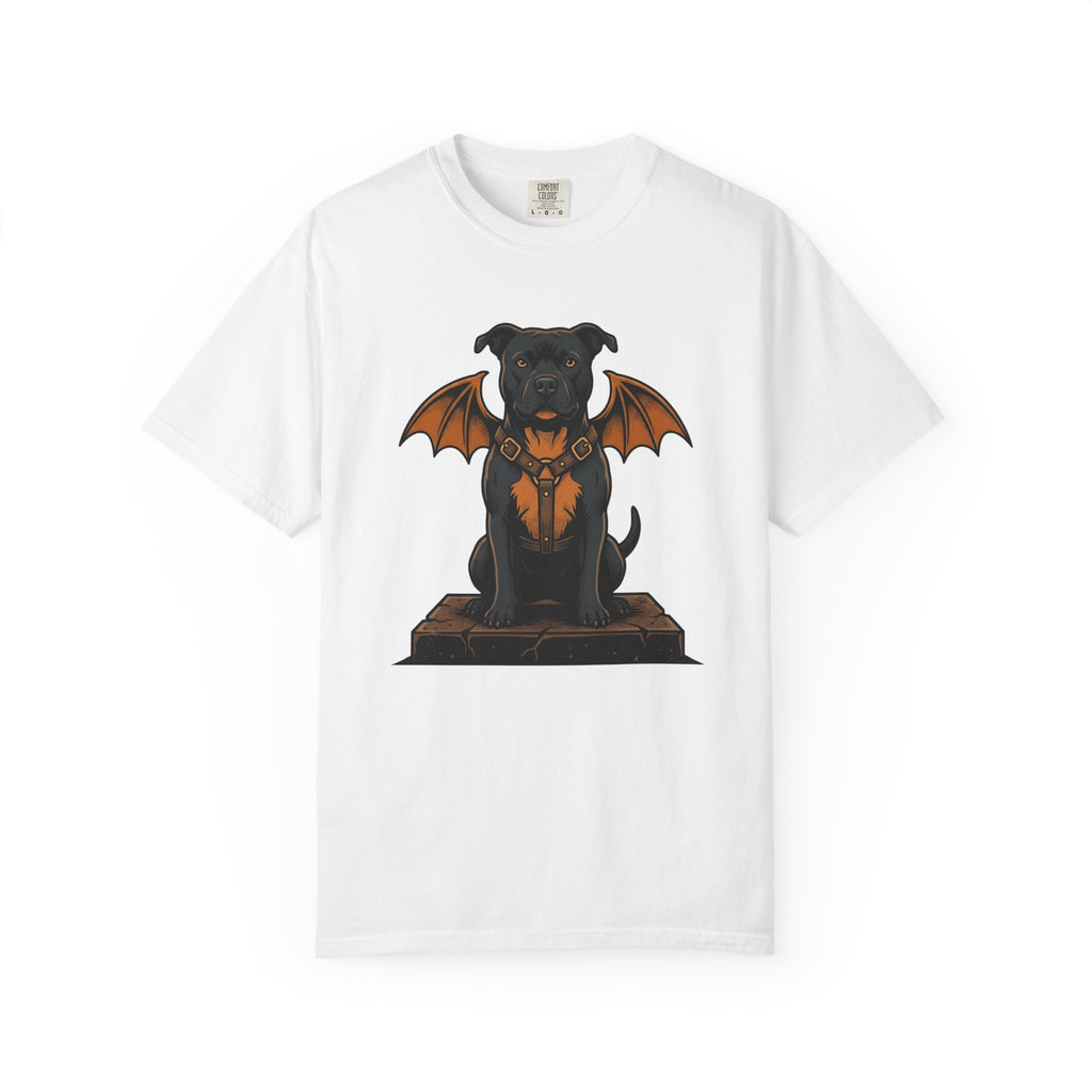 Pitbull Bat Wings Shirt Halloween Puppy Gift Women Sketch Tee Bully T-Shirt Horror Fan Pitbull Drawing Old School Belt Tshirt