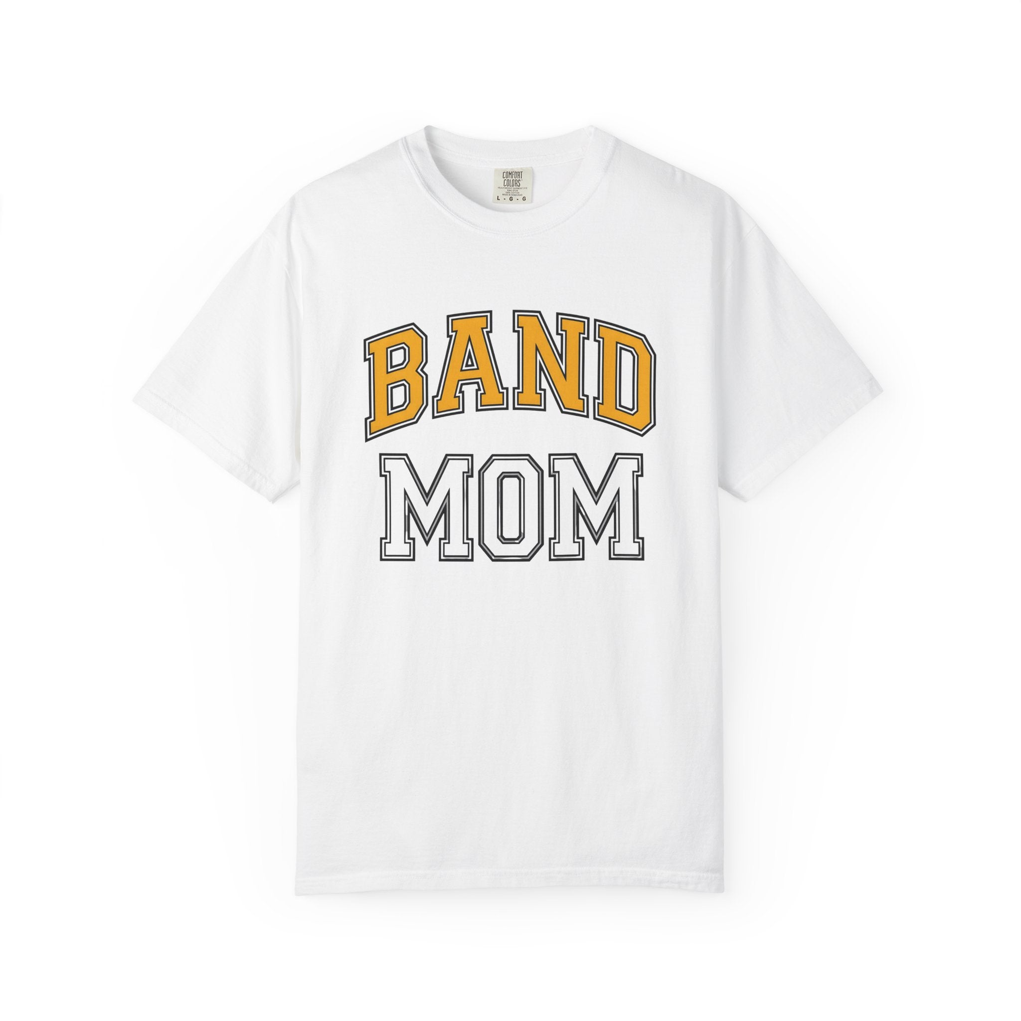 Varsity Lettering Design Shirt Band Mom Institution Gift Women Thick Tee Letterman T-Shirt Band Parent Enthusiast Bold Graphic Illustration