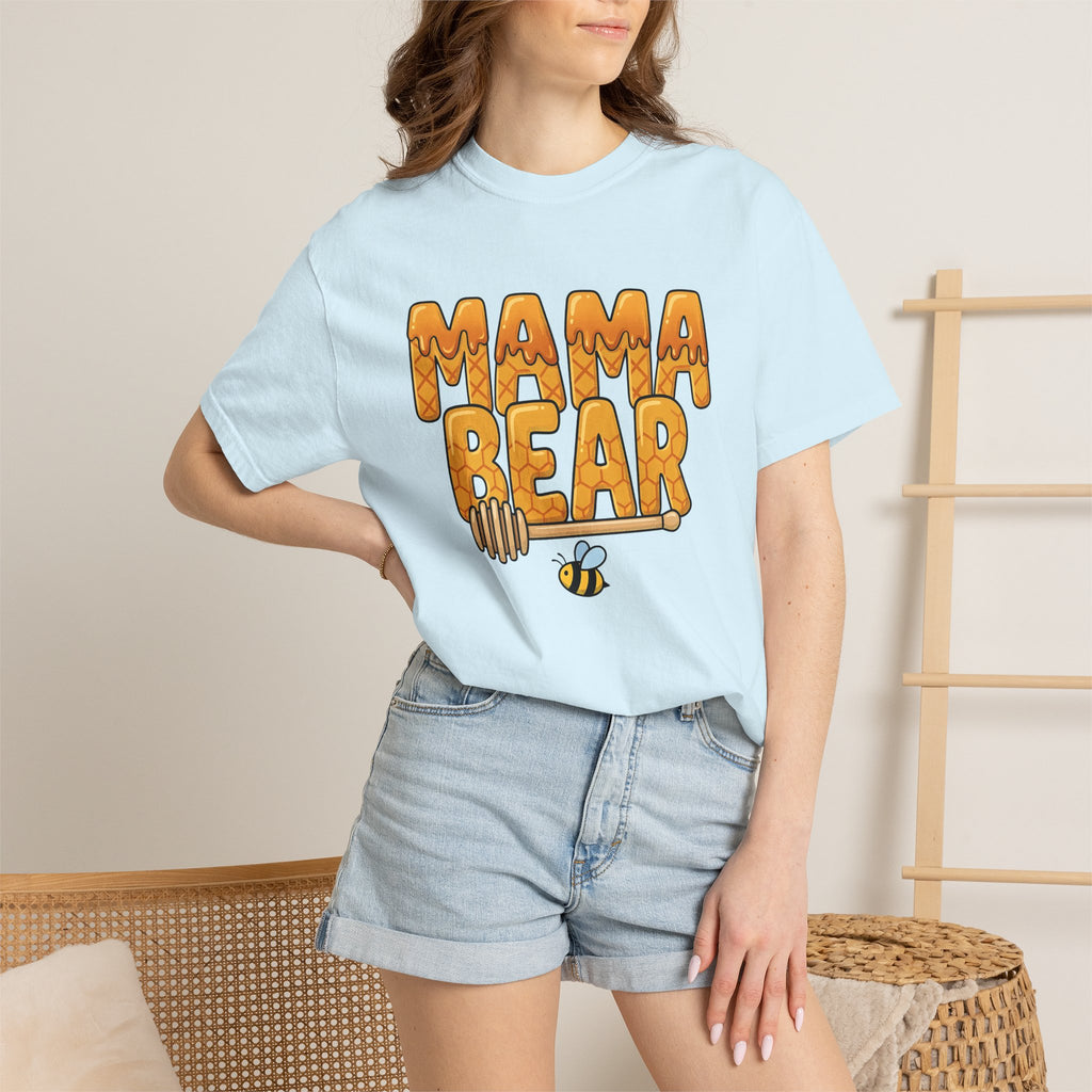 Honeycomb Text Shirt Moms Family Gift Women Cartoon Tee Honeycomb T-Shirt Motherhood Fan Comic Tshirt Clan Graphic Retro Bee Tshirt