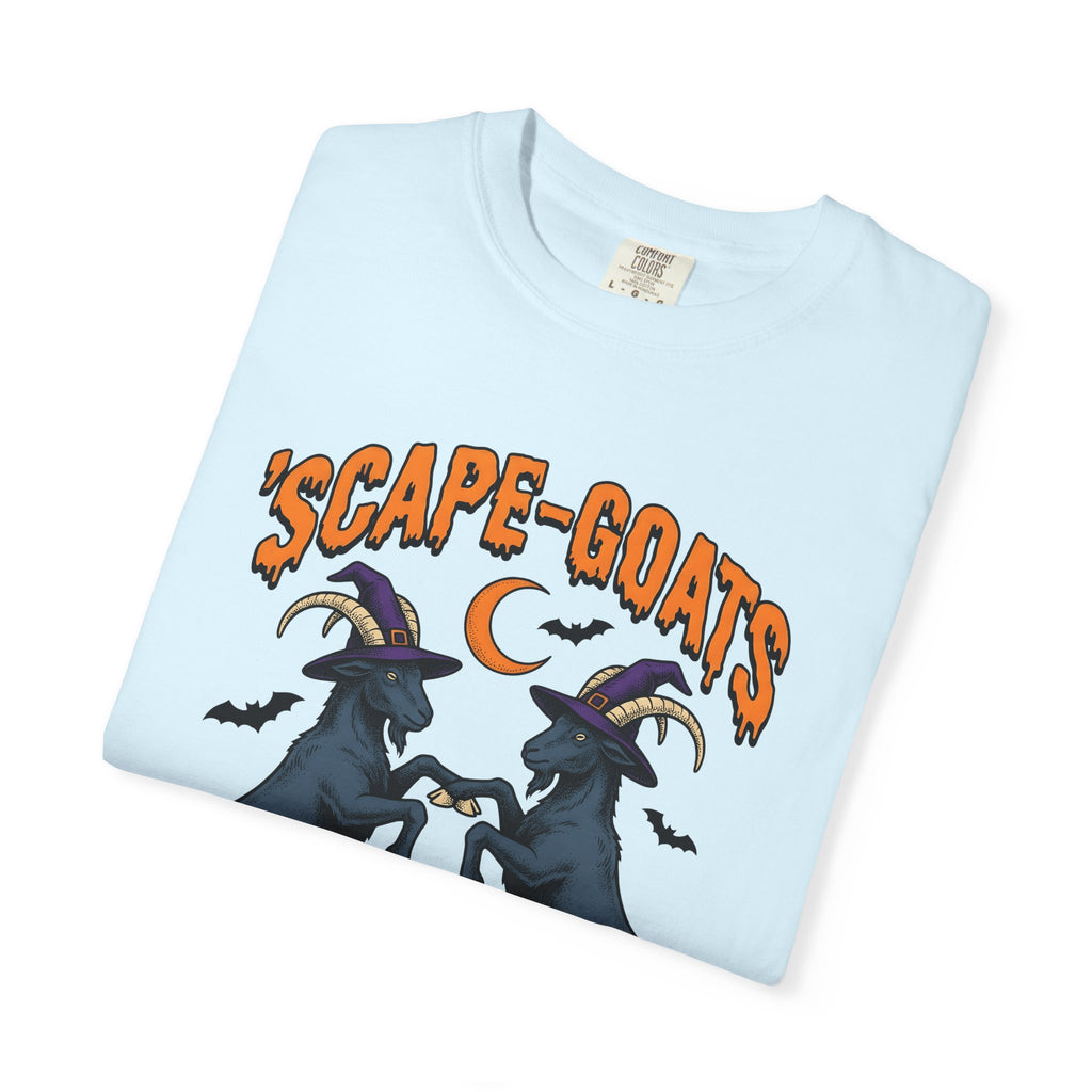 Witch Goats Shirt Halloween Animals Gift Women Spooky Tee Goat T-Shirt Horror Fan Creatures Graphic Tshirt Vintage Crescent Moon Tshirt