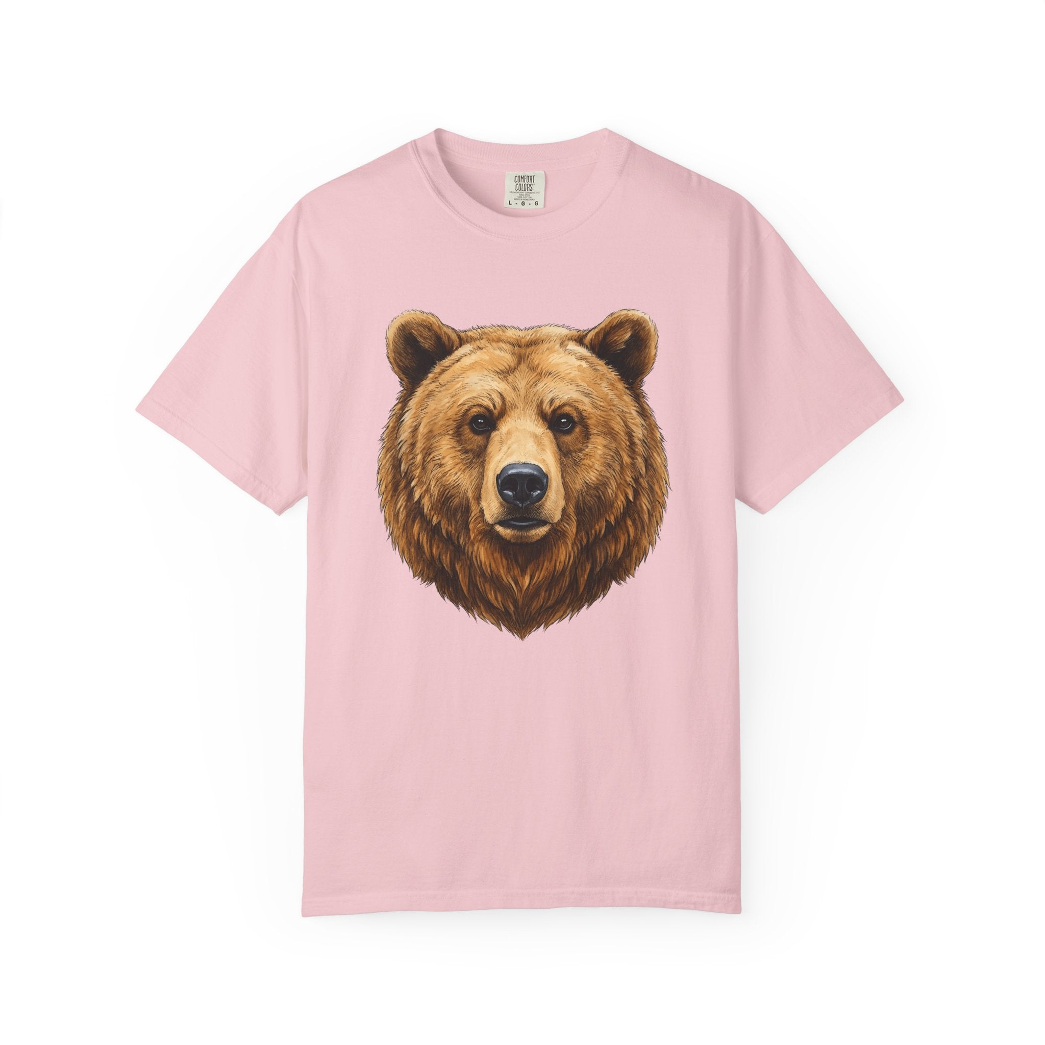 Bear Head Shirt Animals Fauna Gift Women Lifelike Tee Ursine T-Shirt Wildlife Fan Realistic Tshirt Wildlife Graphic Retro Creature Portrait
