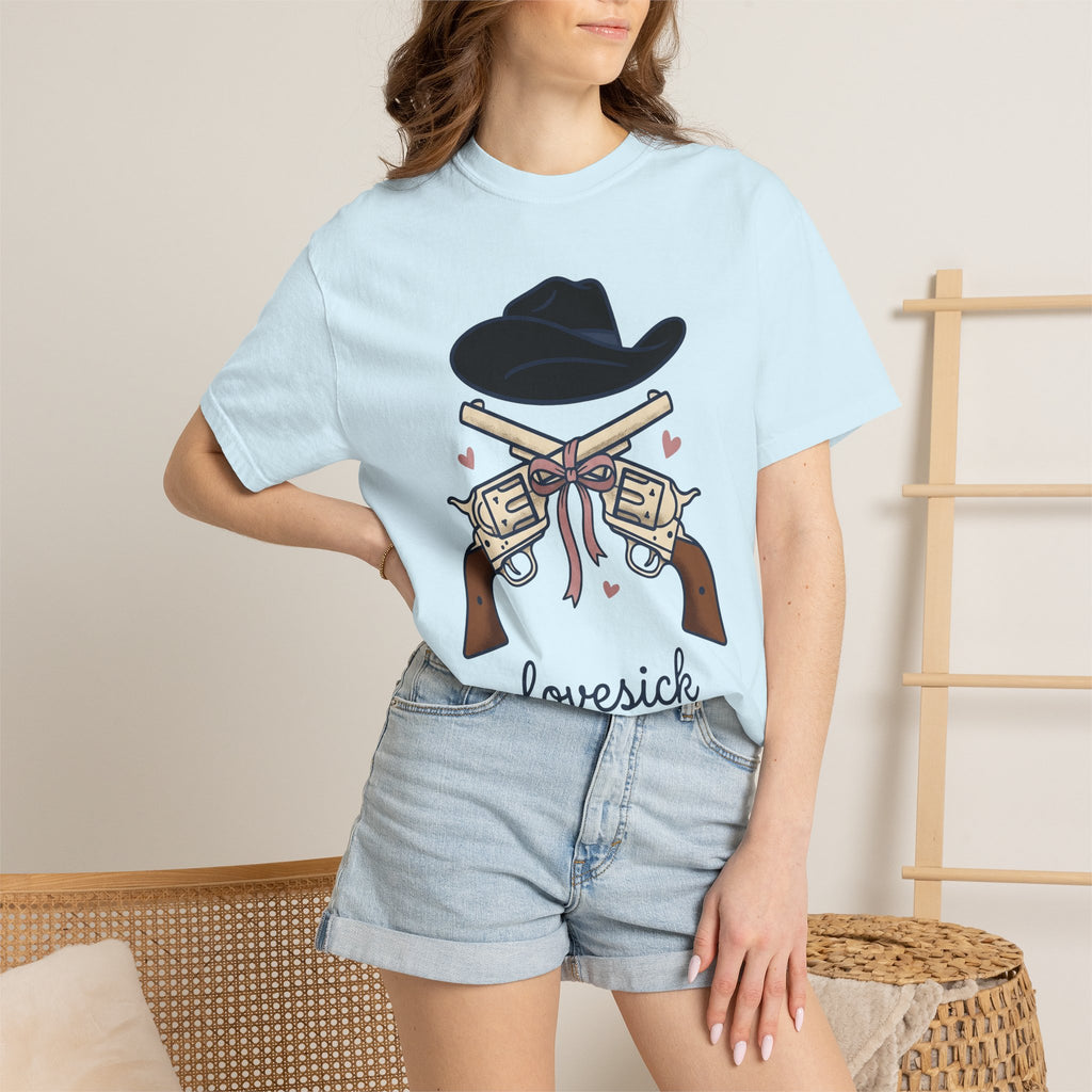 Cowboy Hat Guns Shirt Cowgirl Cowboy Gift Women Comic Tee Gunslinger T-Shirt Cowgirl Fan Cartoon Tshirt Rodeo Graphic Retro Pink Ribbon