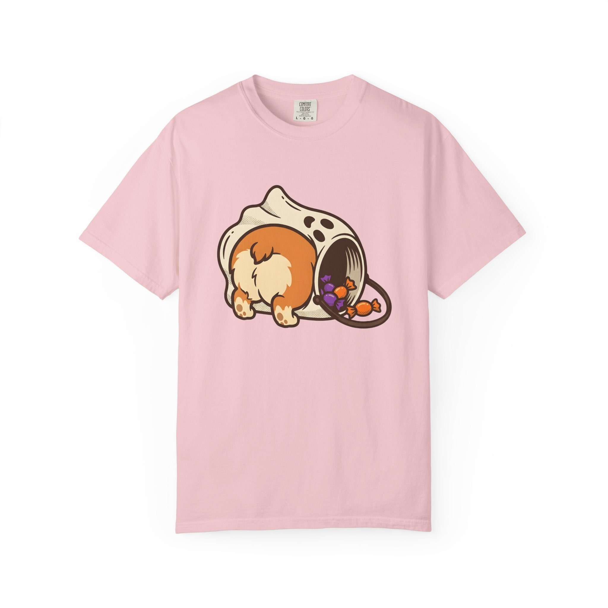 Corgi Dog Shirt Dog Halloween Gift Women Cartoon Tee Puppy T-Shirt Dog Fan Cute Tshirt Spooky Graphic Kawaii Candy Tshirt