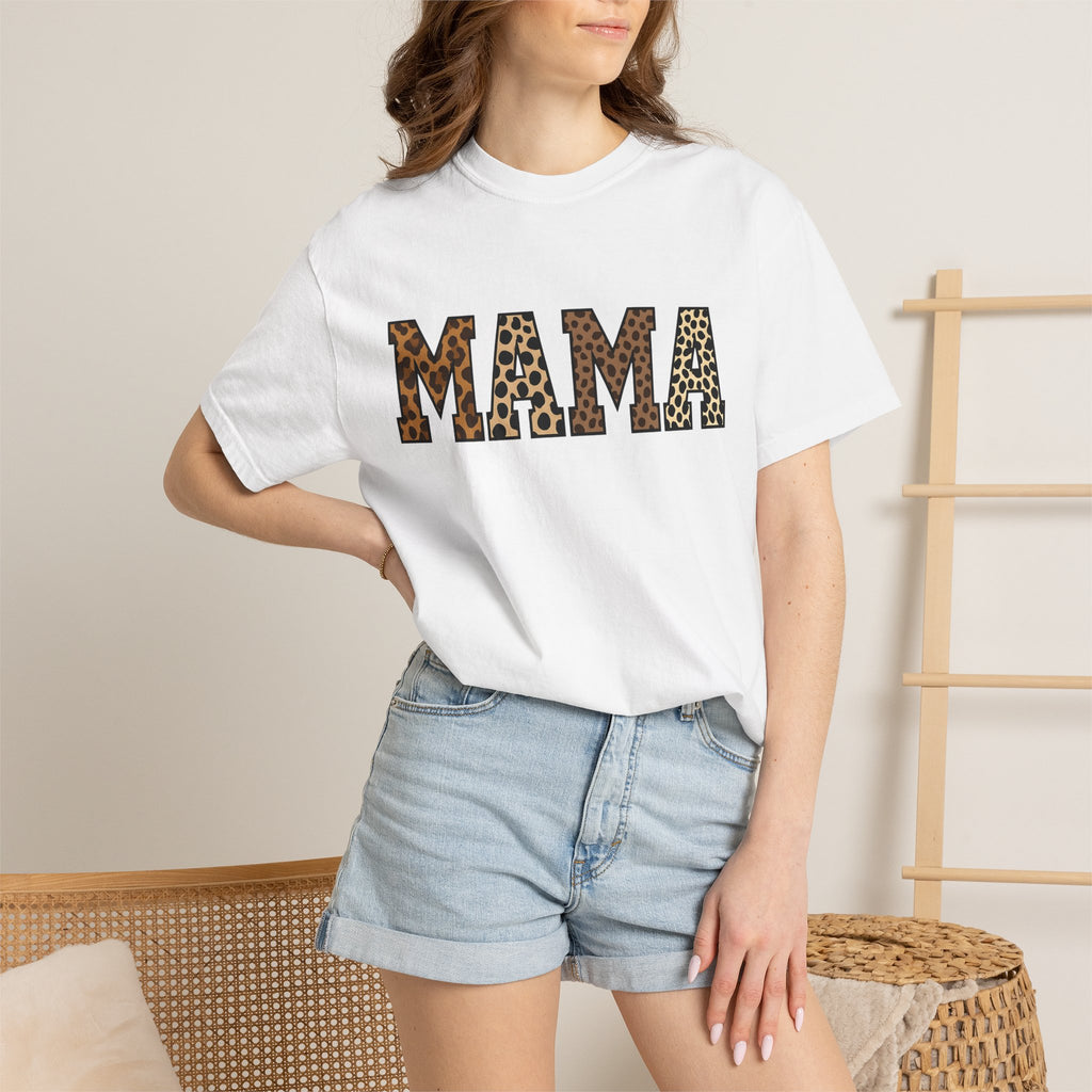 Spotted Print Letters Shirt Moms Critters Gift Women Strong Tee Alphabet T-Shirt Motherhood Fan Bold Tshirt Animal Graphic Old School Wild