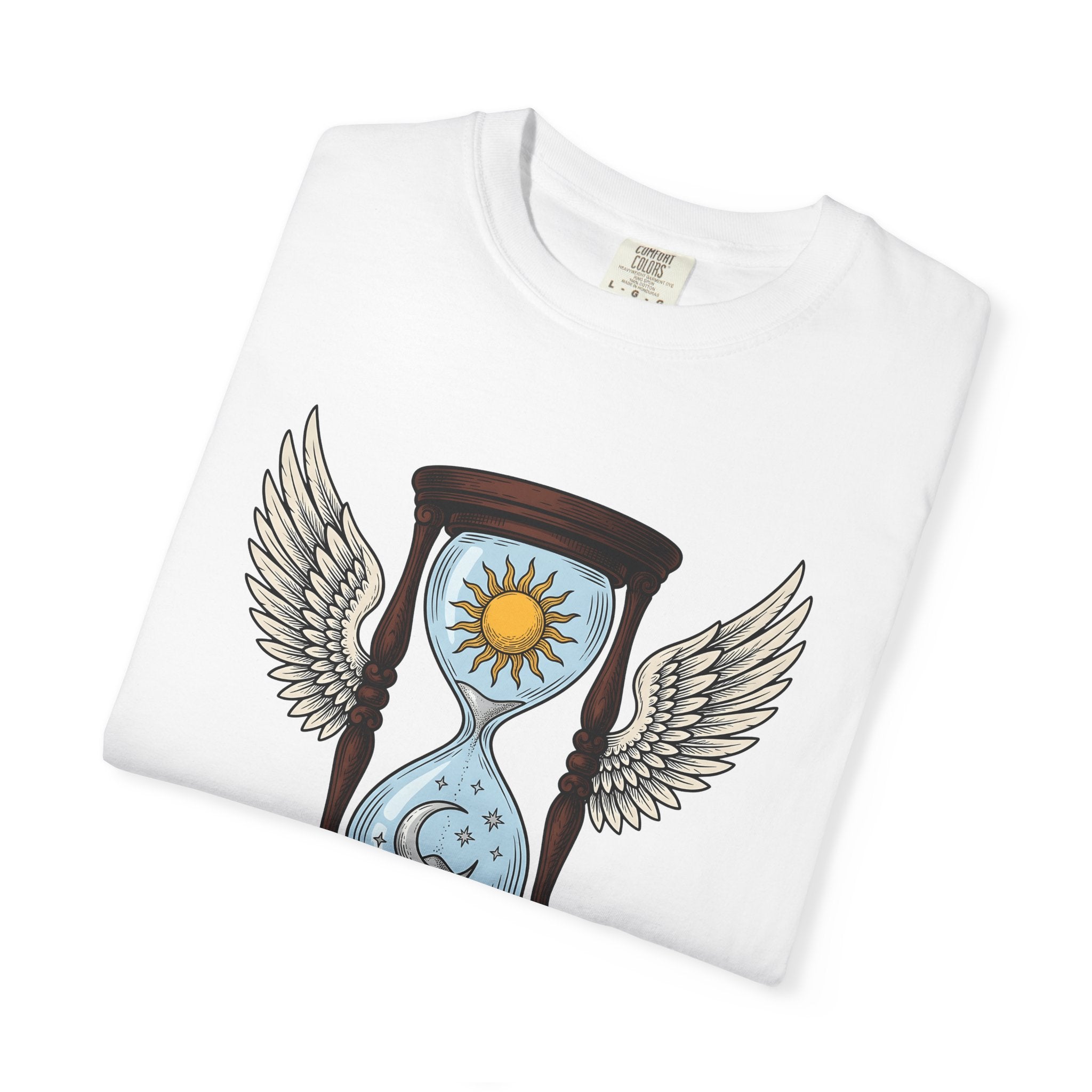 Feathered Timer Shirt Boho Chic Astrology Gift Women Tribal Tee Clock T-Shirt Bohemian Enthusiast Primitive Tshirt Zodiac Graphic Retro