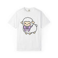 Cute Lamb Shirt Easter Creature Gift Women Adorable Tee Sheep T-Shirt Easter Fan Lamb Tshirt Beast Graphic Animated Pink Bow Tshirt