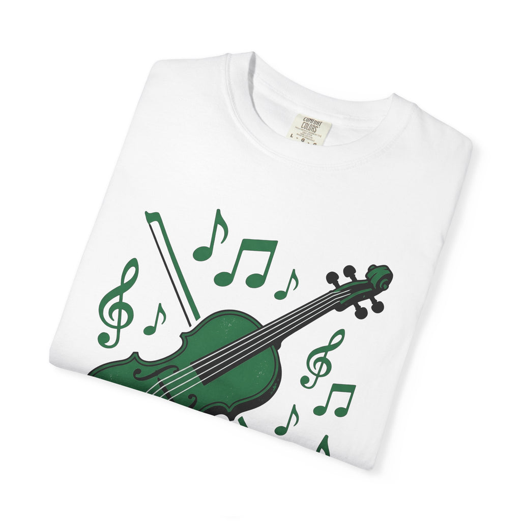 Green Fiddle Shirt St Patricks Day Song Gift Women Graphic Design Tee Violin T-Shirt Irish Fan Graphic Design Tshirt Melody Graphic Vintage