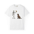 Bony Dog Shirt Dog Scary Gift Women Animated Tee Hound T-Shirt Dog Fan Cartoon Tshirt Spooky Graphic Old School Chew Bone Tshirt