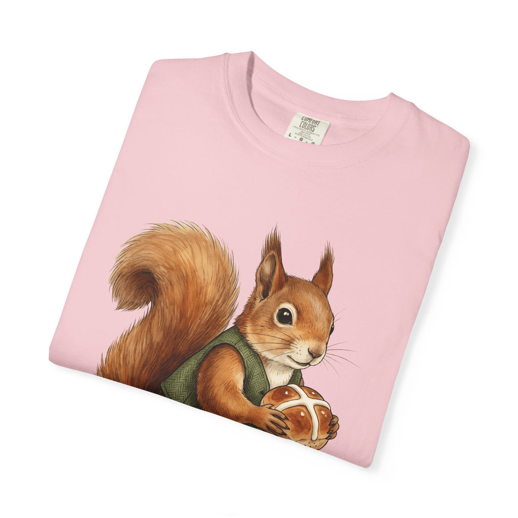 Squirrel Treat Shirt Easter Creatures Gift Women Line Art Tee Nut T-Shirt Easter Fan Squirrel Graphic Cartoon Jacket Tshirt