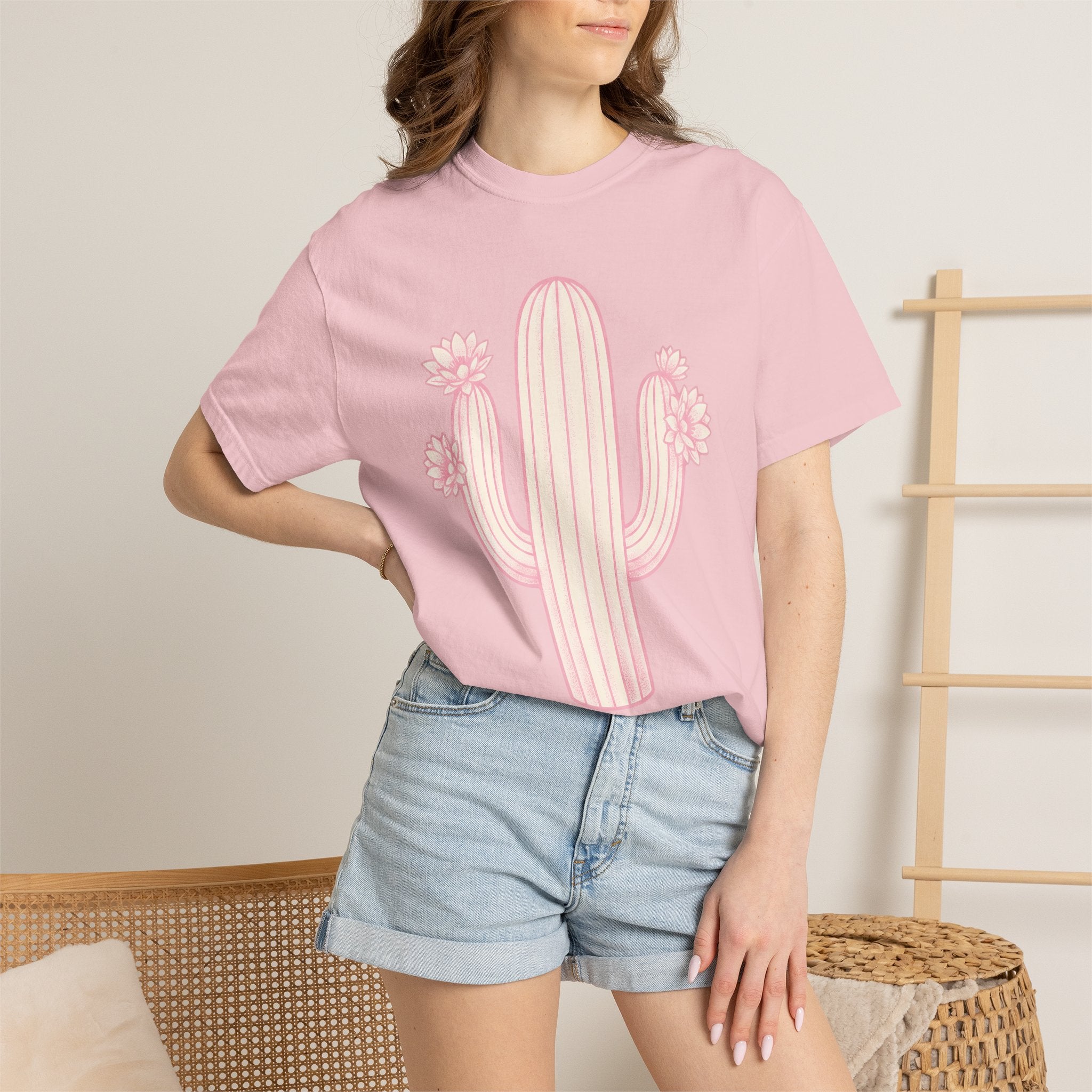 Succulent Bloom Shirt Cowgirl Cowboy Gift Women Bohemian Tee Succulent T-Shirt Cowgirl Fan Hippie Tshirt Rodeo Graphic Simple Arid Landscape