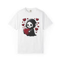 Adorable Reaper Shirt Valentine's Day Dark Gift Women Comic Tee Grim Reaper T-Shirt Valentine Fan Cartoon Tshirt Gothic Graphic Vintage Love