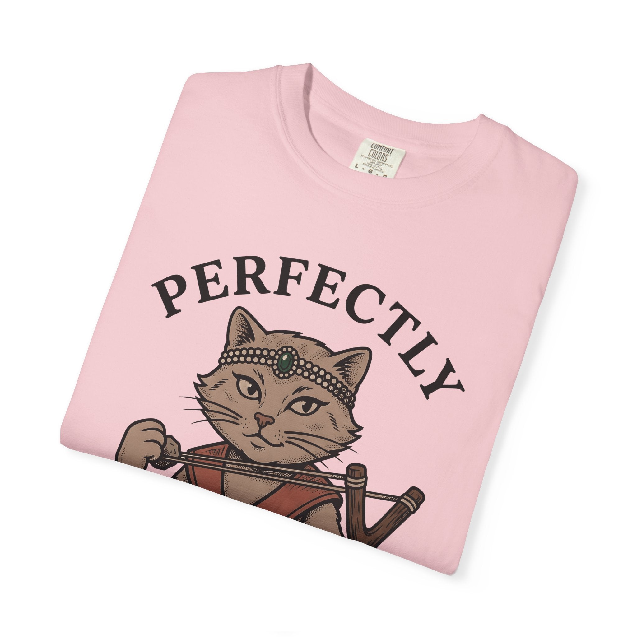 Royal Cat Shirt Cat Humor Gift Women Vintage Tee Kitty T-Shirt Cat Fan Retro Tshirt Funny Graphic Hand Drawn Slingshot Tshirt