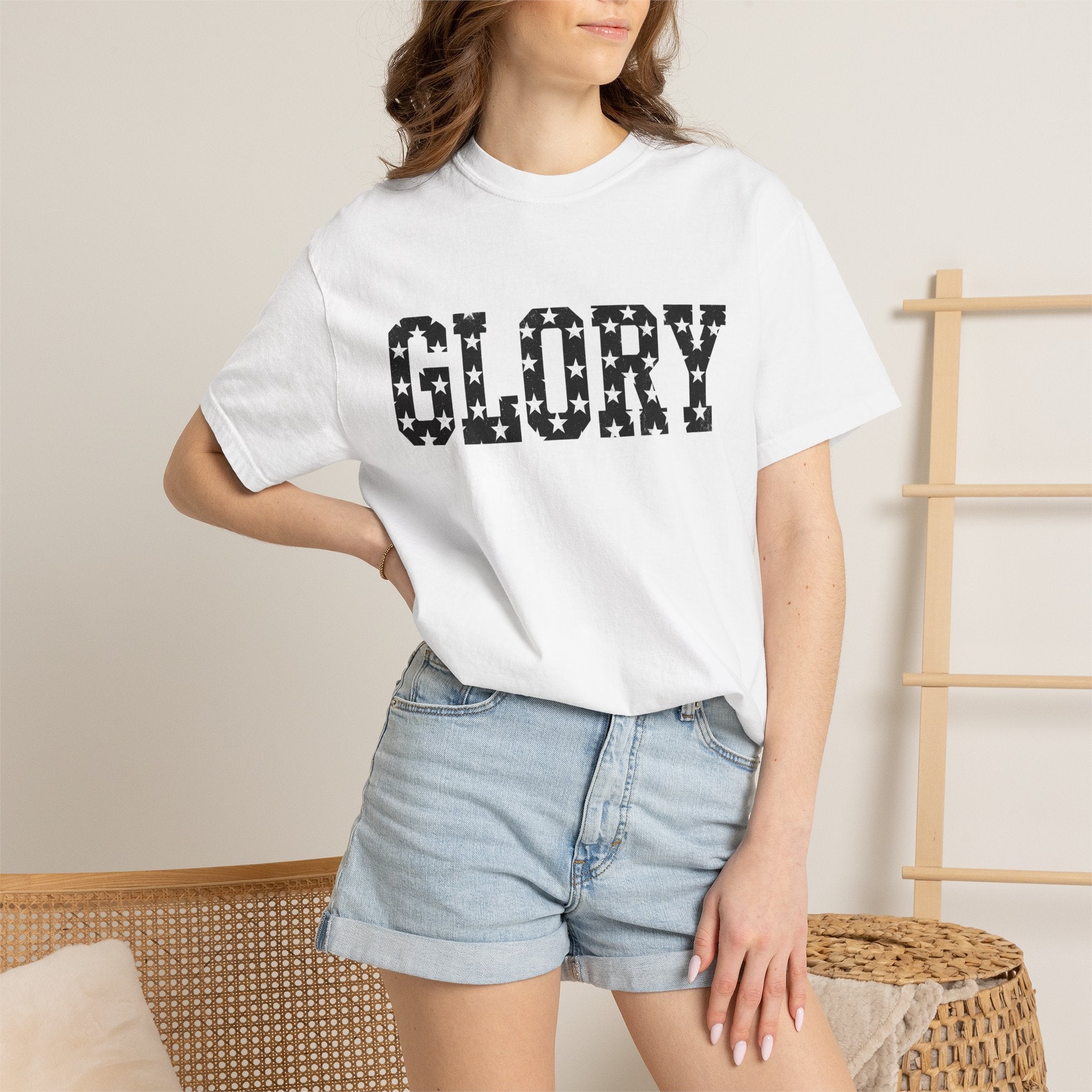 Stars Pattern Shirt America Patriotic Gift Women Distressed Tee Constellation T-Shirt American Fan Vintage Tshirt Star Graphic Retro Varsity