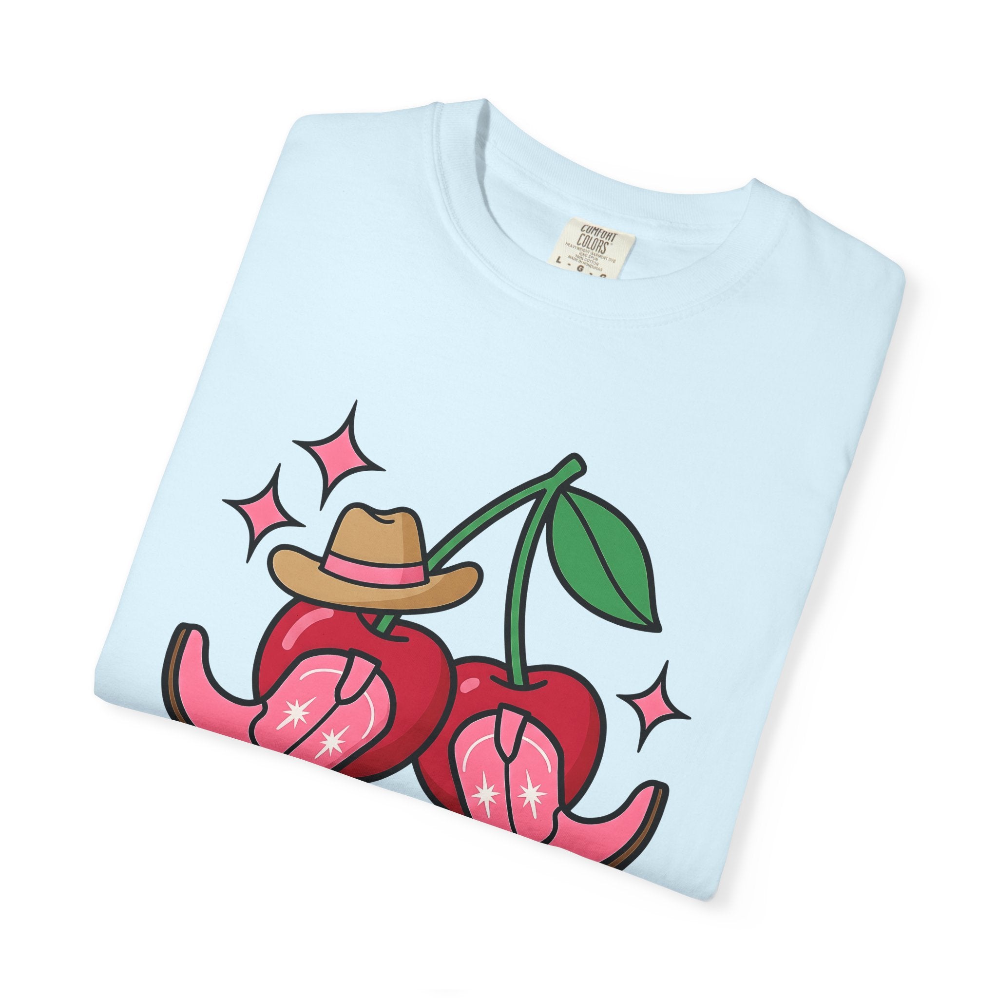 Cherry Cowboy Boots Shirt Cowgirl Western Gift Women Cartoon Tee Cowboy Boot T-Shirt Rodeo Fan Cowboy Art Tshirt Country Graphic Retro