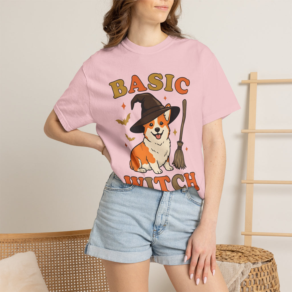Corgi Magician Shirt Halloween Puppy Gift Women Animated Tee Pembroke Welsh Corgi T-Shirt Spooky Fan Cartoon Tshirt Dog Graphic Old School