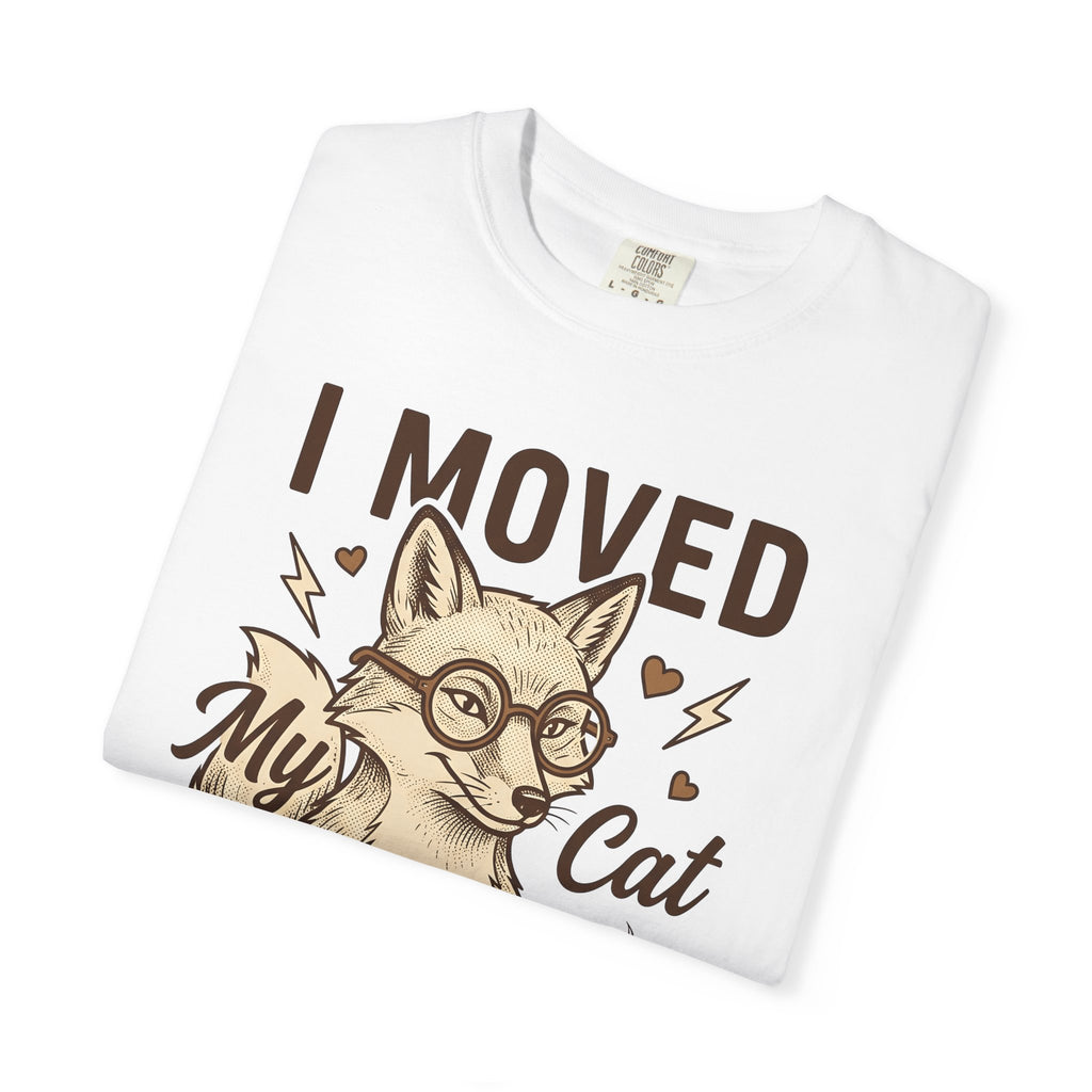 Red Fox Cat Shirt Animal Drink Gift Women Cartoon Tee Fox T-Shirt Pet Fan Toon Tshirt Beverage Graphic Rustic Tea Cup Tshirt