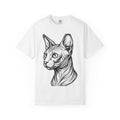 Sphynx Feline Shirt Cat Animal Gift Women Outline Tee Cat T-Shirt Cat Fan Creature Graphic Tshirt Simple Face Tshirt