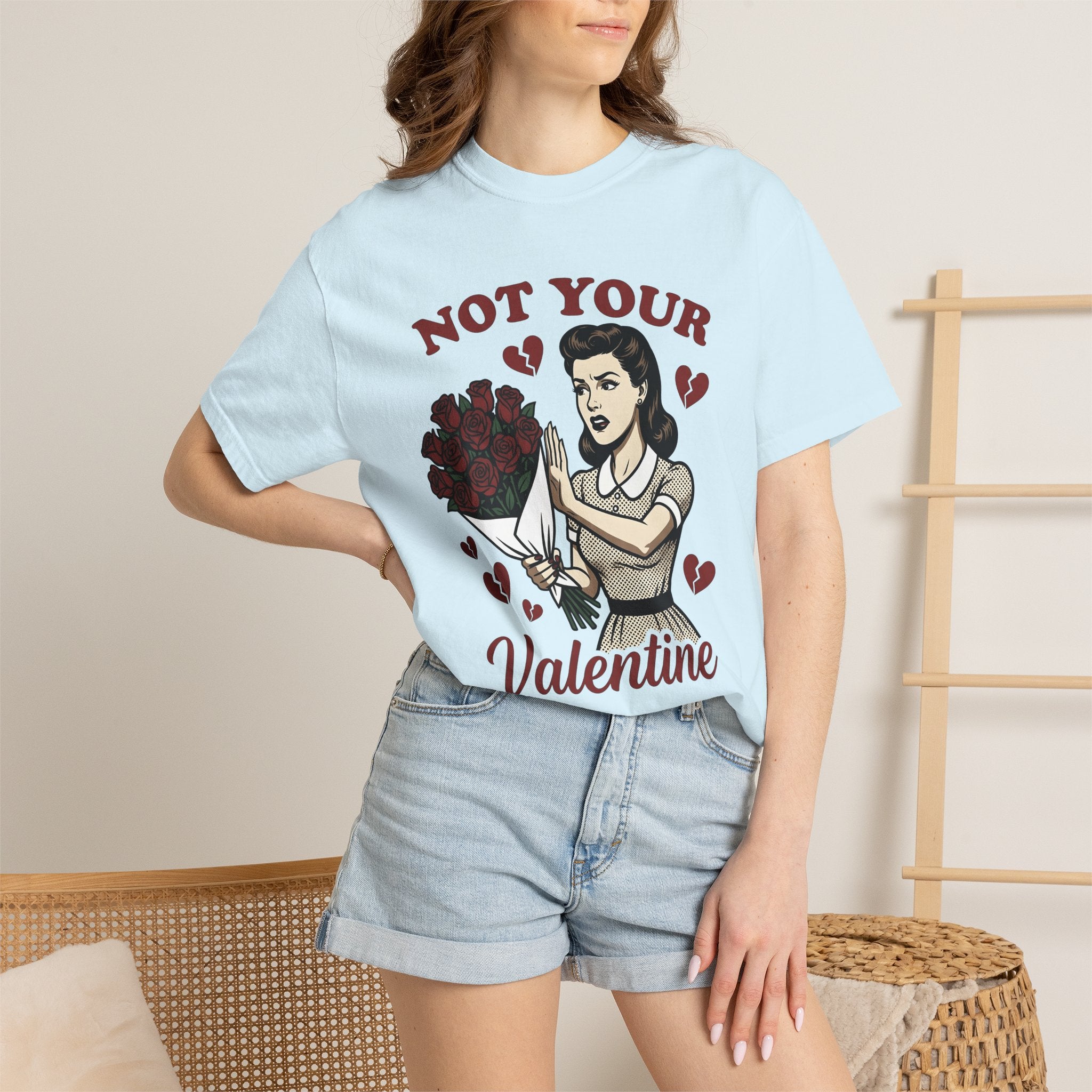 Old Fashioned Girl Roses Shirt St. Valentine's Day Divorce Gift Women Nostalgic Tee Vintage Girl T-Shirt Valentine Fan Retro Tshirt