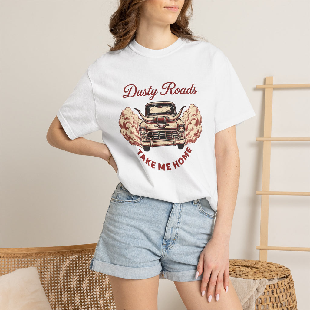 Old Pickup Shirt Cowgirl Barnyard Gift Women Rugged Tee Truck T-Shirt Rodeo Fan Vintage Tshirt Farm Graphic Hand Drawn Smoke Plume Tshirt
