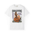 Pinup Girl Pumpkin Shirt Halloween Pinup Gift Women Vintage Tee Gourd T-Shirt Horror Fan Retro Tshirt Pinup Graphic Retro Checkerboard