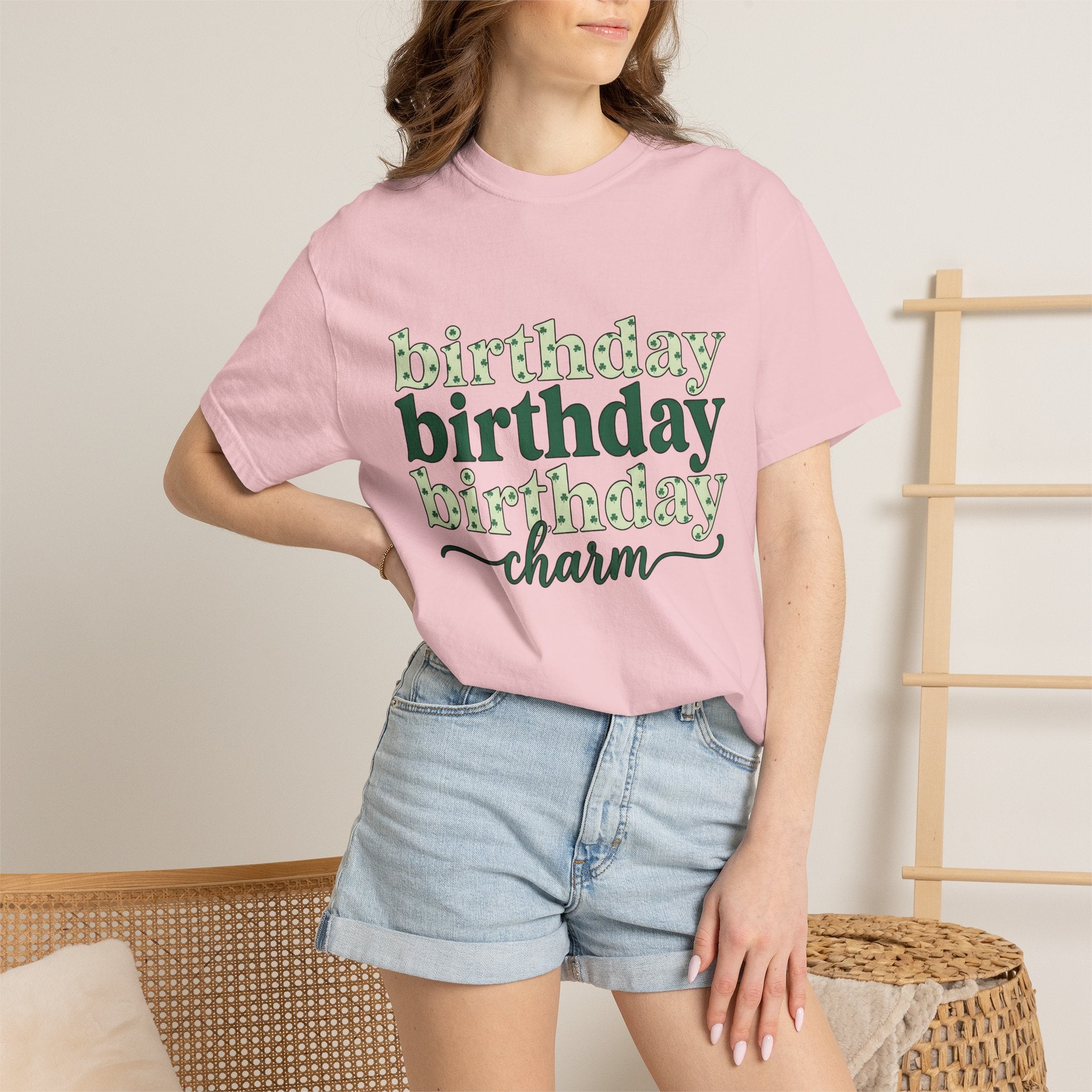 Shamrock Design Words Shirt Birthday Chance Gift Women Whimsical Tee Clover T-Shirt Birthday Fan Fantasy Tshirt Fortune Graphic Cartoon