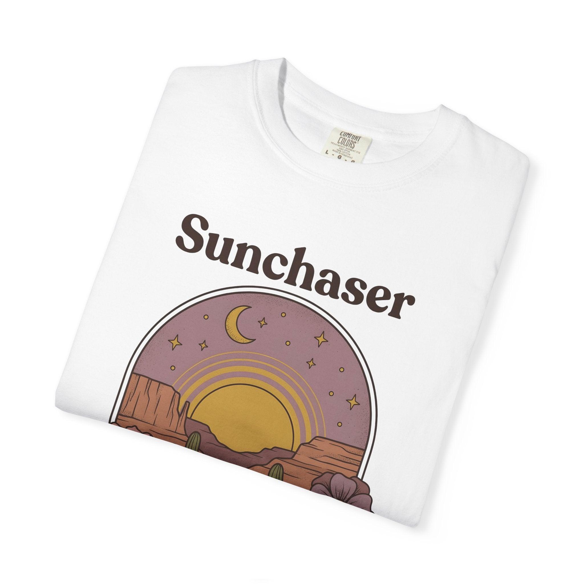 Desert Sunset Shirt Boho Landscape Gift Women Southwestern Tee Dusk T-Shirt Bohemian Fan Tribal Tshirt Scenic Graphic Classic Wildflowers