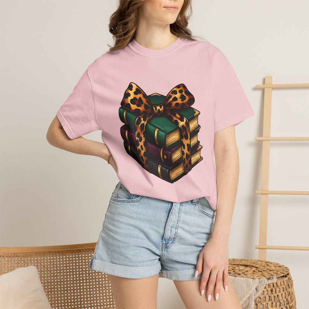Stacked Volumes Shirt Halloween Sorcery Gift Women Modern Art Tee Stacked Books T-Shirt Horror Fan Contemporary Art Tshirt Magic Graphic