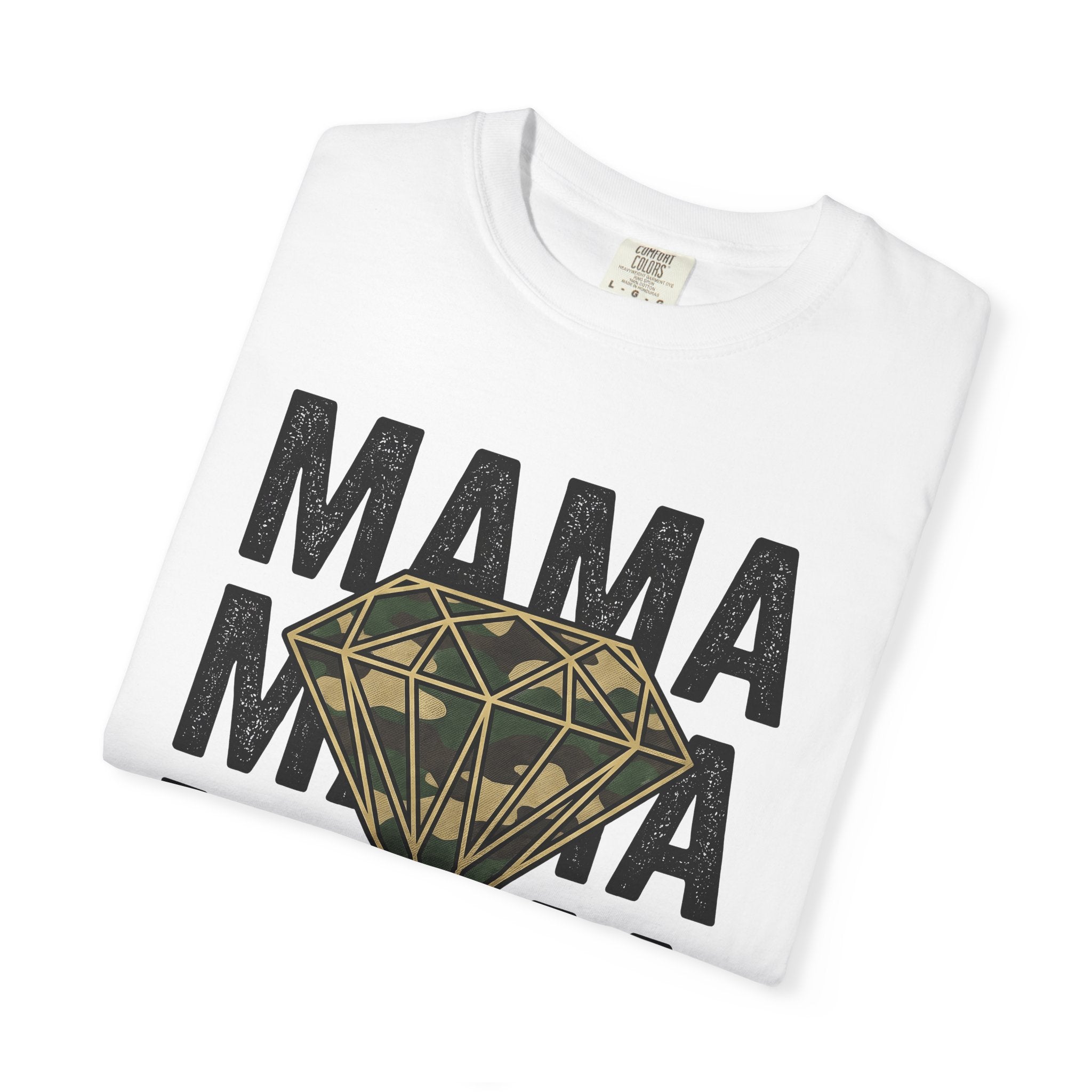 Diamond Design Shirt Mom Present Gift Women Vintage Tee Jewel T-Shirt Mother Fan Gemstone Tshirt Gift Graphic Classic Camo Tshirt
