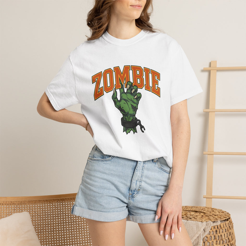 Undead Hand Shirt Halloween Thriller Gift Women Comic Tee Zombie Hand T-Shirt Horror Fan Cartoon Tshirt Suspense Graphic Thriller Graphic