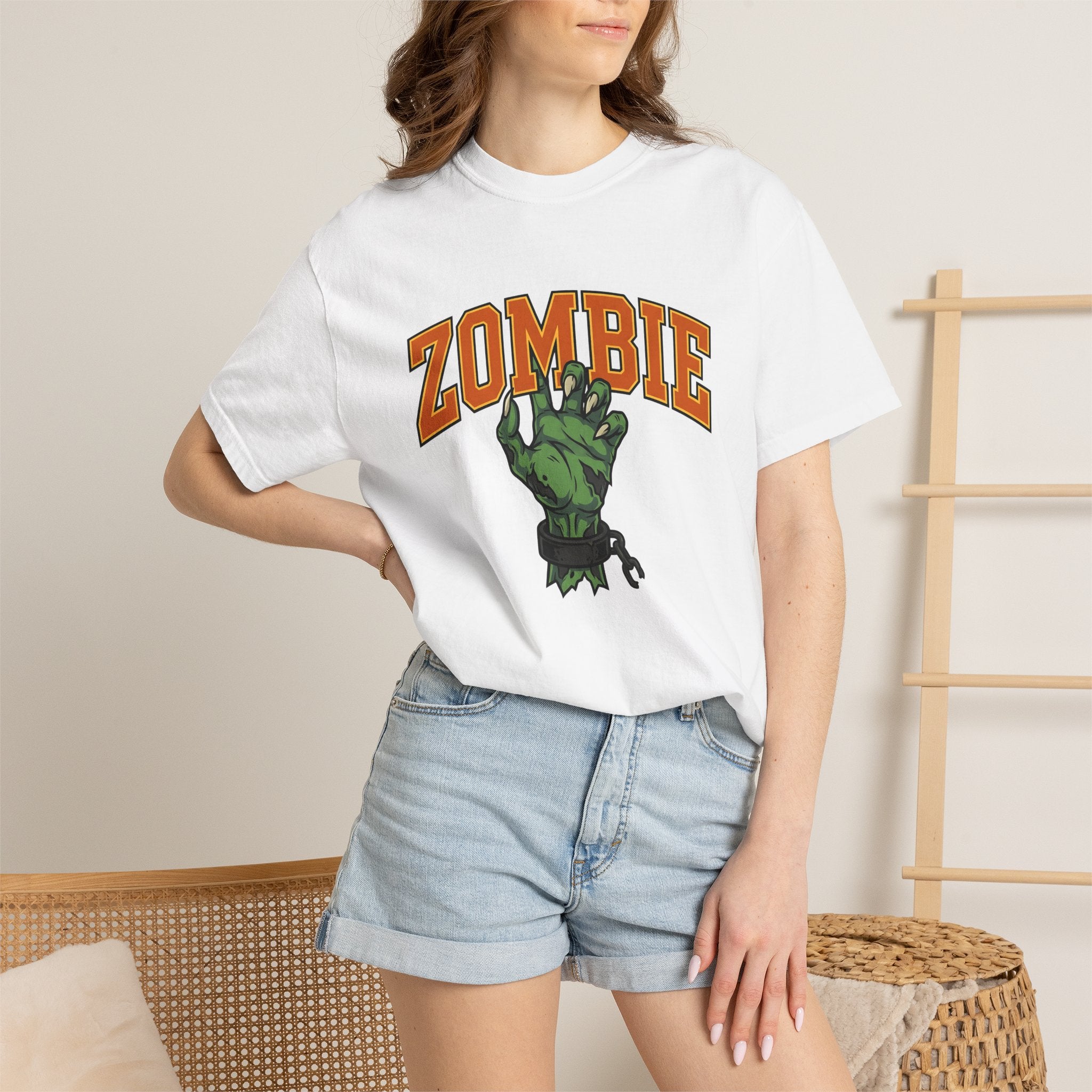 Undead Hand Shirt Halloween Thriller Gift Women Comic Tee Zombie Hand T-Shirt Horror Fan Cartoon Tshirt Suspense Graphic Thriller Graphic