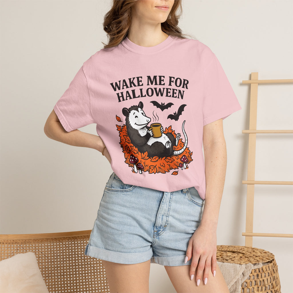 Opossum Coffee Shirt Halloween Wildlife Gift Women Comic Tee Coffee T-Shirt Horror Fan Cartoon Tshirt Wildlife Graphic Vintage Flying Bats