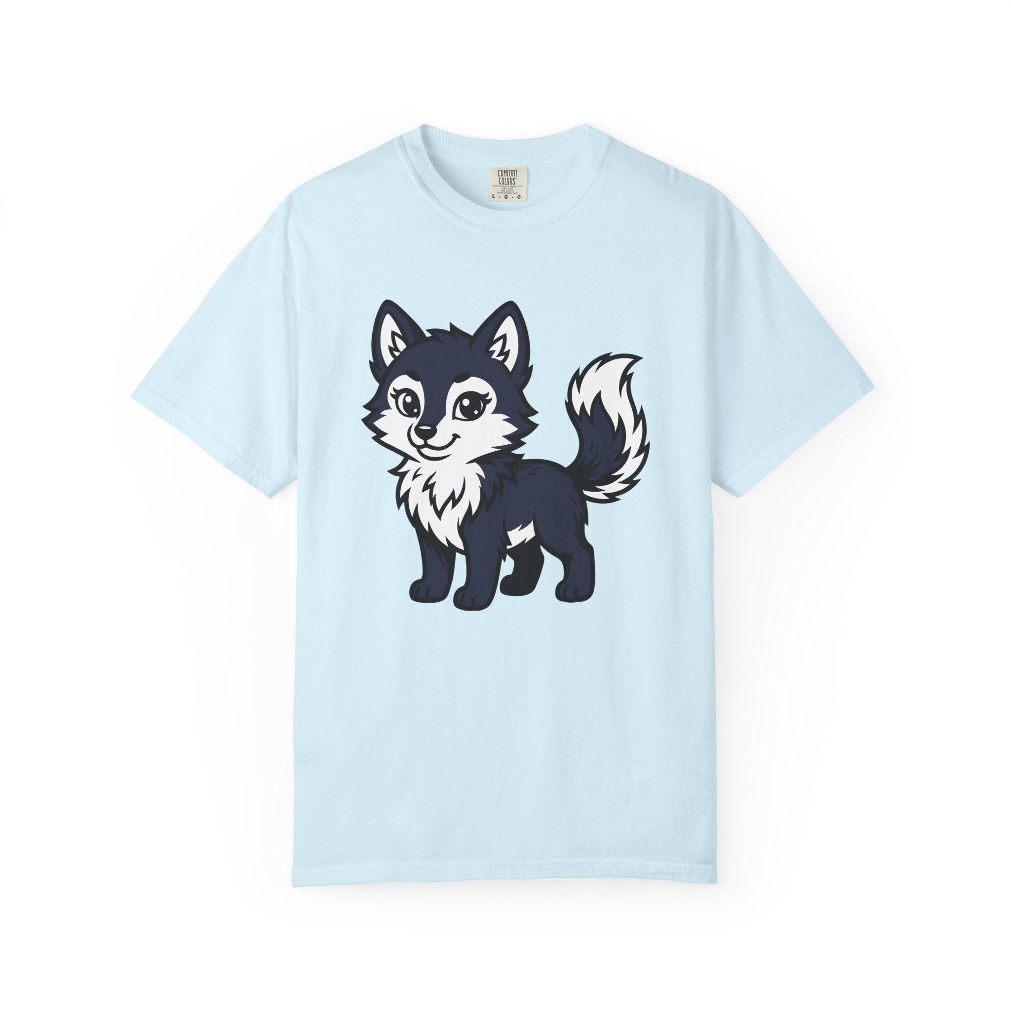 Cute Husky Dog Shirt Animals Pet Gift Women Cartoon Tee Siberian Husky T-Shirt Dog Fan Husky Graphic Pet Design Kawaii Big Eyes Tshirt