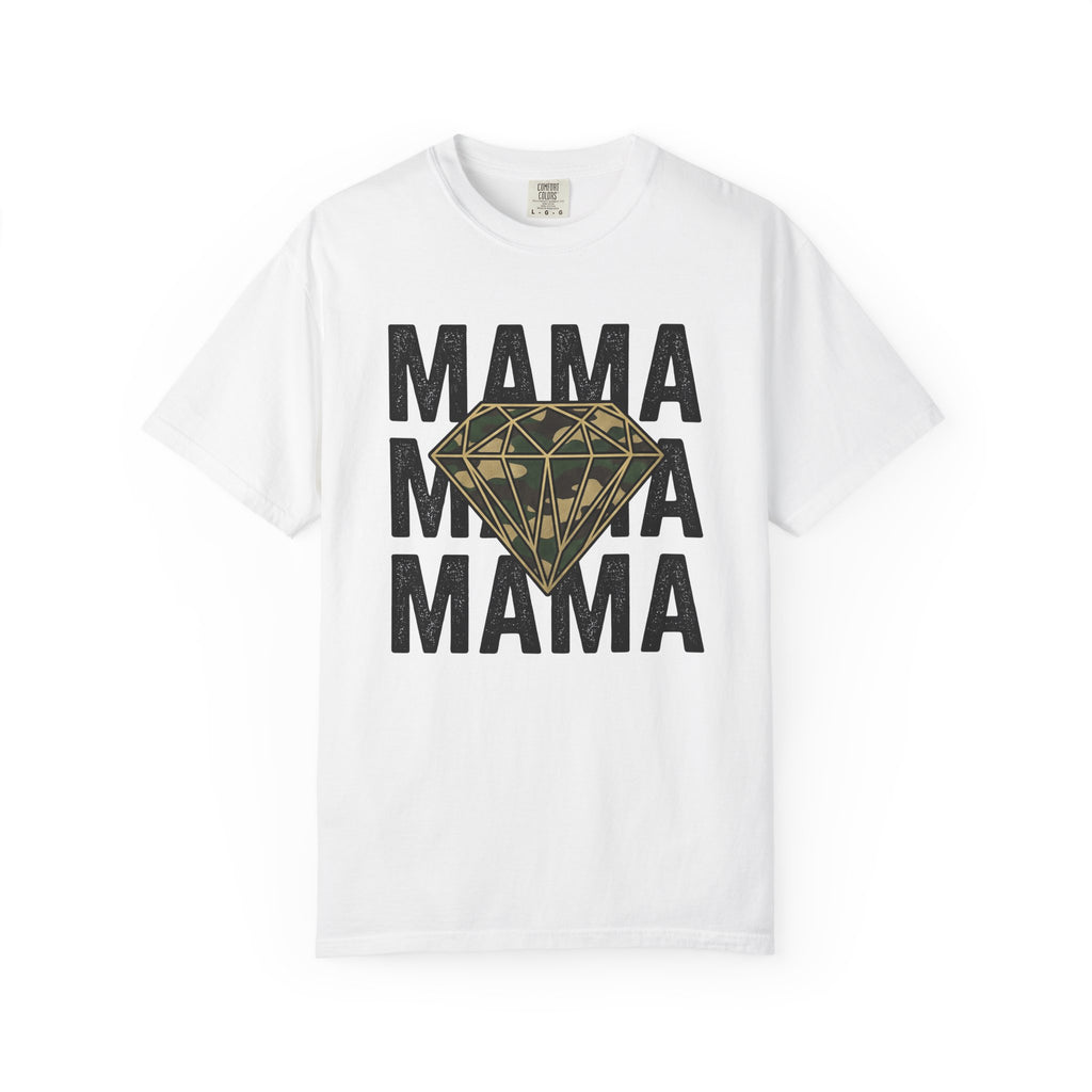 Diamond Design Shirt Mom Present Gift Women Vintage Tee Jewel T-Shirt Mother Fan Gemstone Tshirt Gift Graphic Classic Camo Tshirt