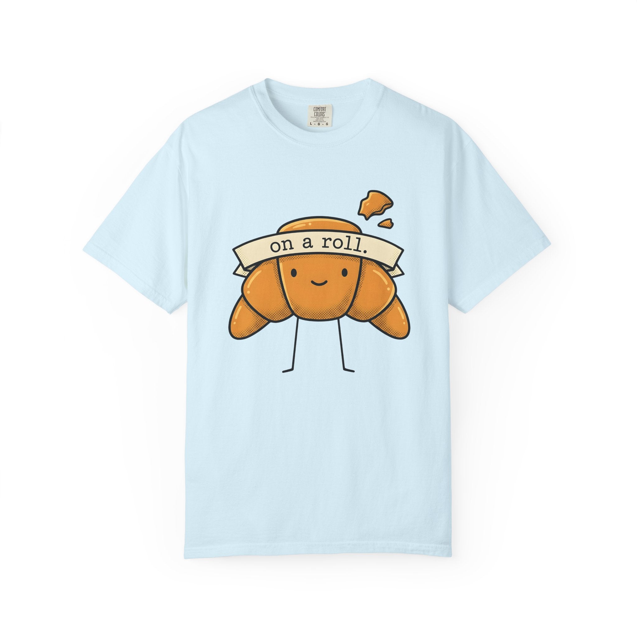 Croissant Character Shirt Desserts Breakfast Gift Women Cartoon Tee Pastry T-Shirt Sweets Fan Comic Tshirt Morning Graphic Kawaii Banner