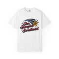 Shooting Star Shirt 4th Of July Flag Gift Women Graphic Tee Meteor T-Shirt Independence Fan Illustrated Design Patriotic Graphic Vintage