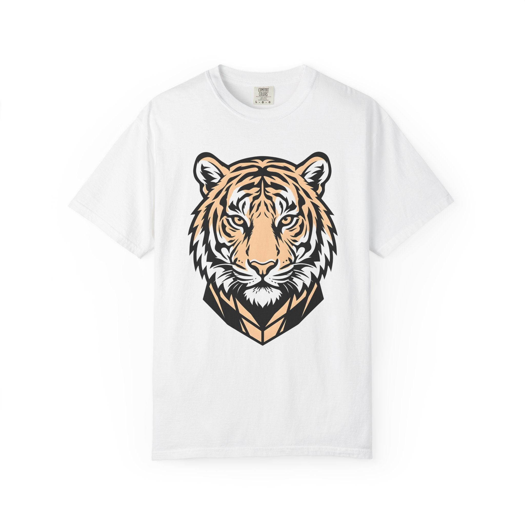 Tiger Face Shirt Animals Wildlife Gift Women Bold Graphic Tee Tiger T-Shirt Animal Fan Cat Graphic Wildlife Illustration Modern Animal