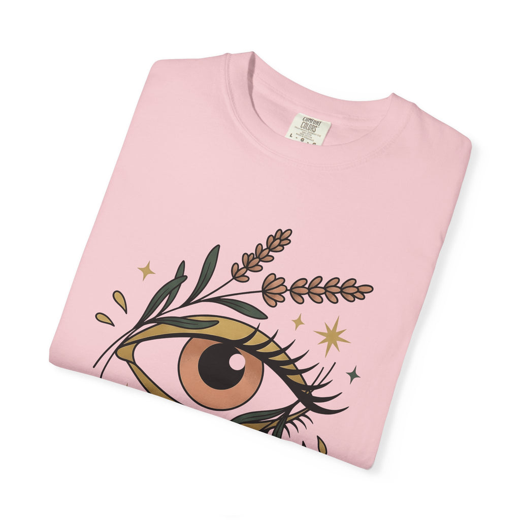 Blossom Eye Shirt Boho Chic Mindfulness Gift Women Gypsy Tee Eye T-Shirt Bohemian Fan Tribal Tshirt Meditation Graphic Sleek Sparkle Tshirt